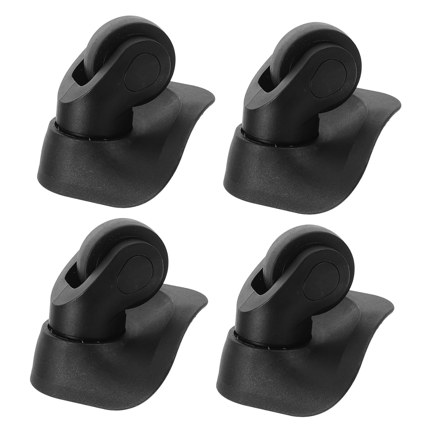 MOBUTOFU 2Pcs Luggage Universal Wheel Travel Kit Luggage Wheels Replacement Kit Universal Suitcase Wheels Luggage Wheel Replacement Universal Luggage Wheels Trolley Caster Black Abs image number 4