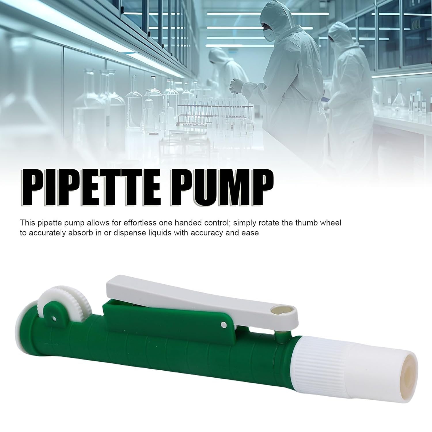 Jectse Pipette Pump Laboratory Green Liquid Dispenser Pump for Glass/Plastic Pipettes - Easy to Operate for Research - 10 Ml image number 5