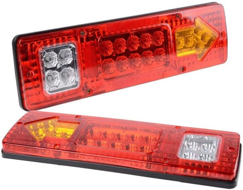 AIMALL 2X LED Tail Lights &ndash; 12V Waterproof IP67, Stop, Reverse, Indicator, 11.8X3.5 Inches for UTE, UTV, Trailer, Caravan, Truck, Boat image number 2