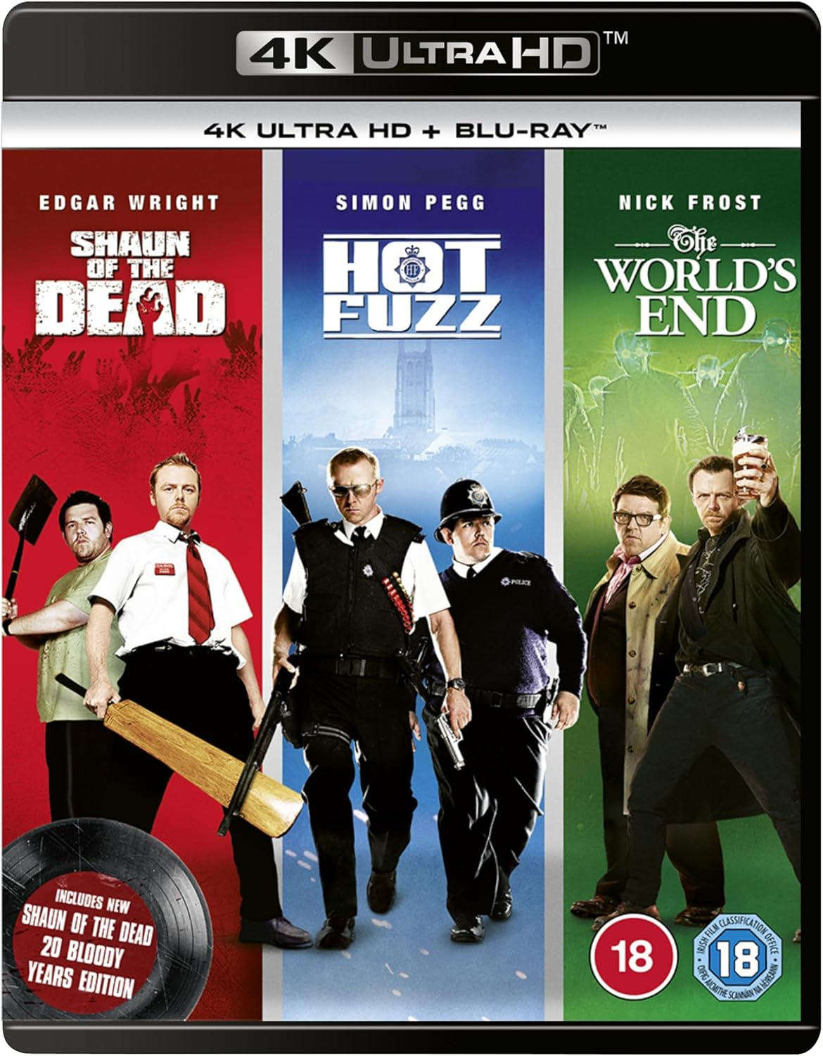 Three Flavours Cornetto Trilogy (Shaun of the Dead / Hot Fuzz / the World'S End) [4K Ultra HD + Blu-Ray]