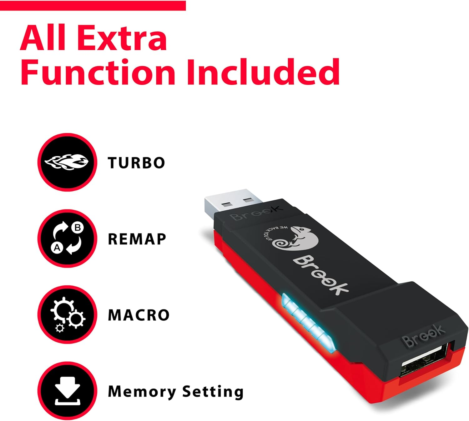 Brook Wingman NS Lite Converter- Support Xb Series X/S/One/360, PS5/PS4/PS3, Xb Elite 1/2, Switch Pro Controllers on Switch and Pc(X-Input) Gaming Console, Supports Remap, Marco, and Adjustable Turbo image number 4