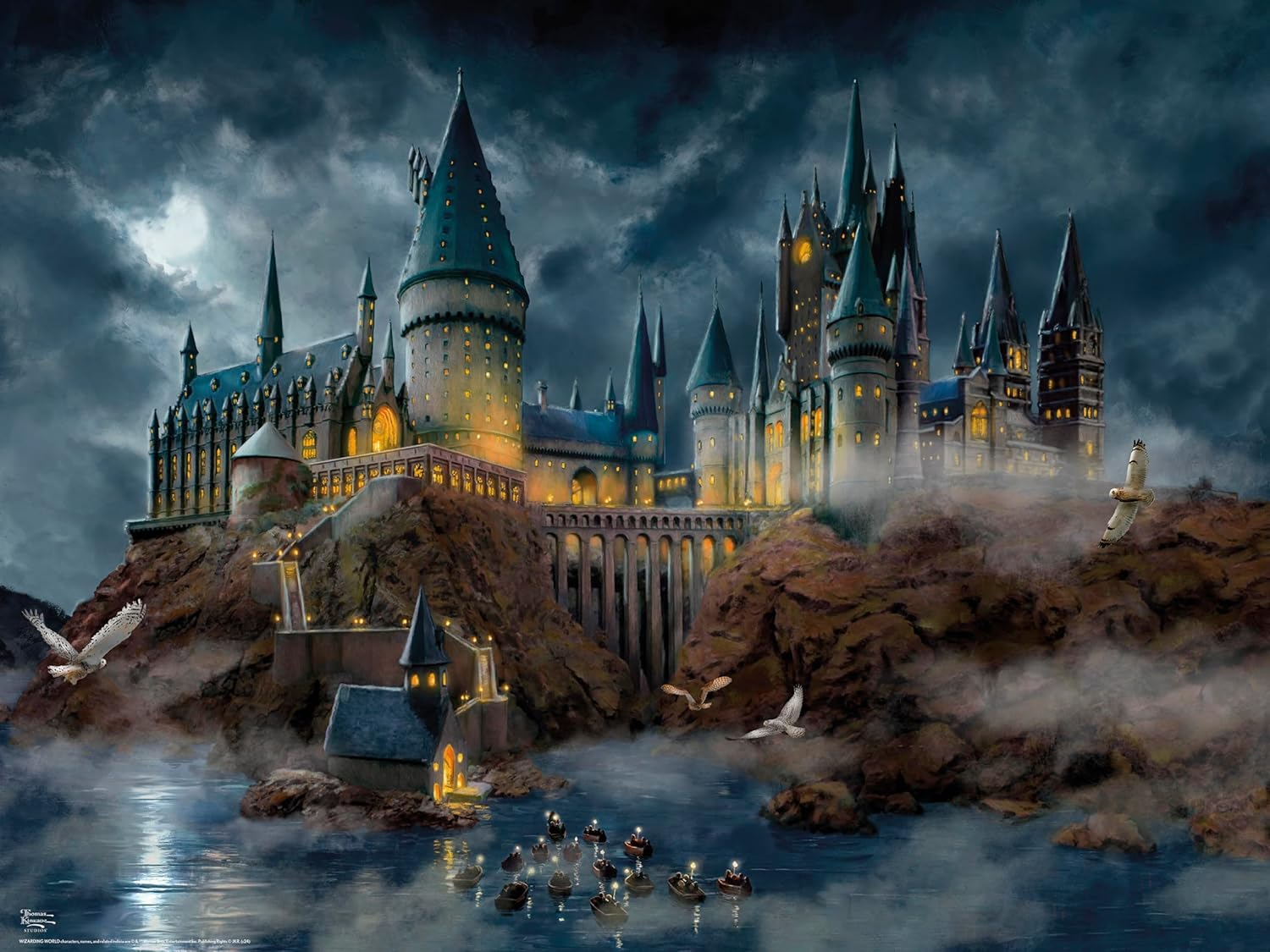 Ceaco - Thomas Kinkade - Harry Potter - Hogwart'S Castle - 1500 Piece Jigsaw Puzzle image number 6