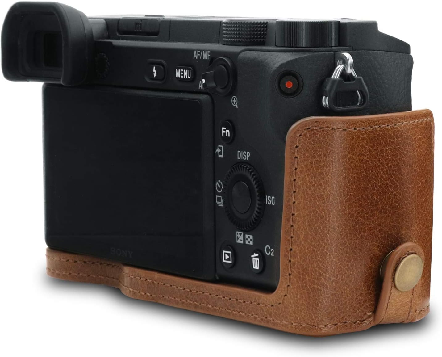 Megagear Ever Ready Genuine Leather Camera Half Case Compatible with Sony Alpha A6100, A6400 image number 2