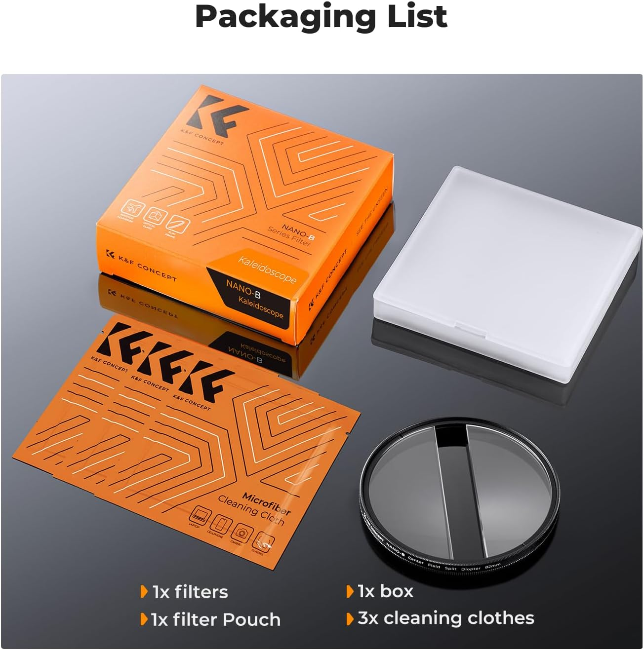 K&F CONCEPT 82Mm Center Field Split Diopter Effect Filter Keeps the Focus, Multi-Layer Coated Subjects Center Opening Focus Filter for Camera Lens image number 4