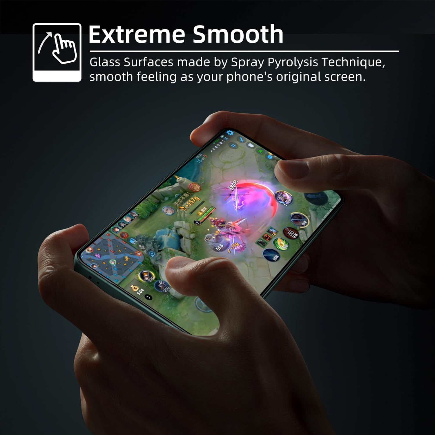 【2+1 Pack】Designed for Samsung Galaxy S24 plus Privacy Screen Protector【Support Fingerprint Unlock】9H Tempered Glass 5G Anti-Spy Film Compatible with Samsung S24 Plus image number 3