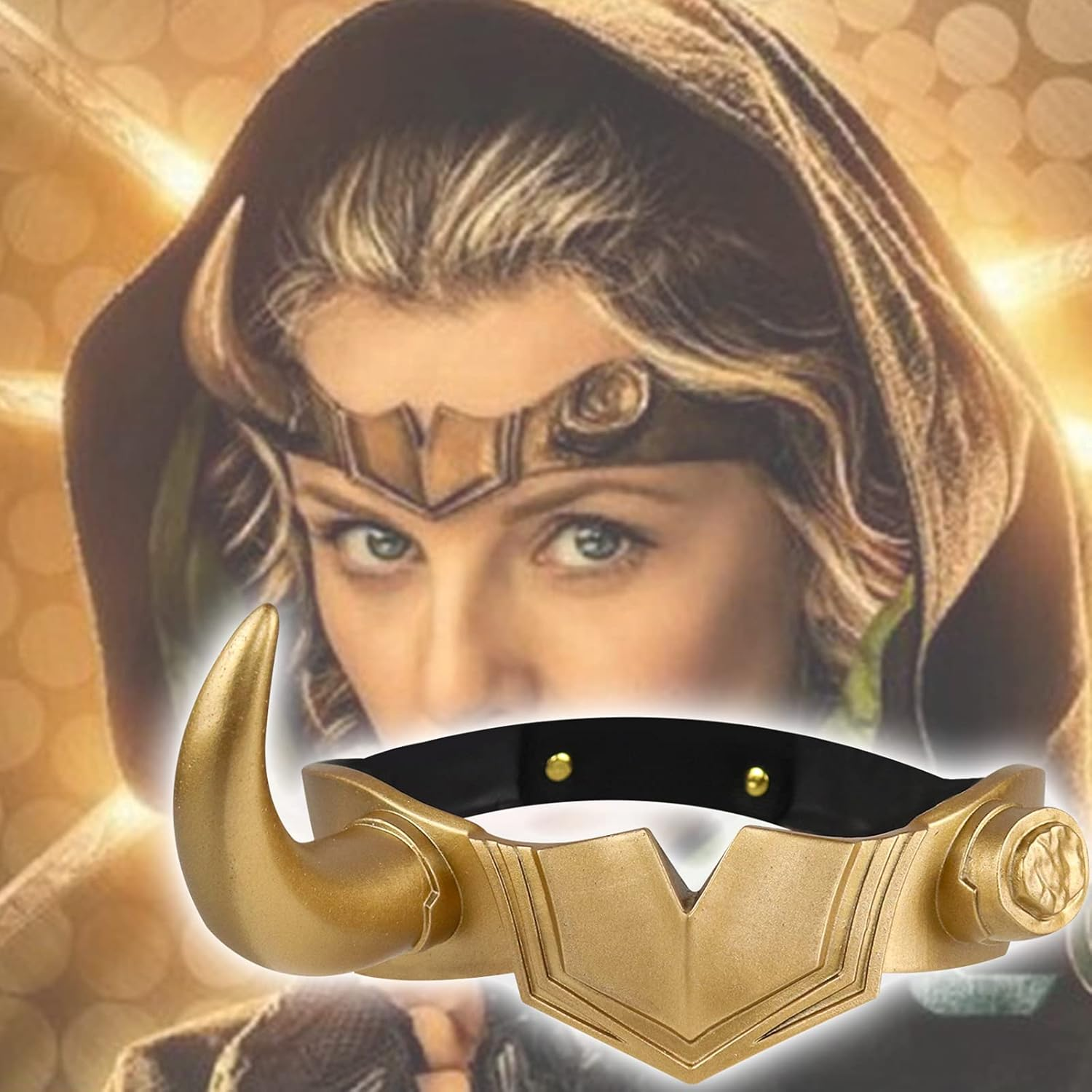 Loki Helmet with Horn Movie Thor Ragnarok Norse Mythology Loki Mask Helmet Cosplay Adult Halloween Costume Party Props - Loki'S Crown image number 5