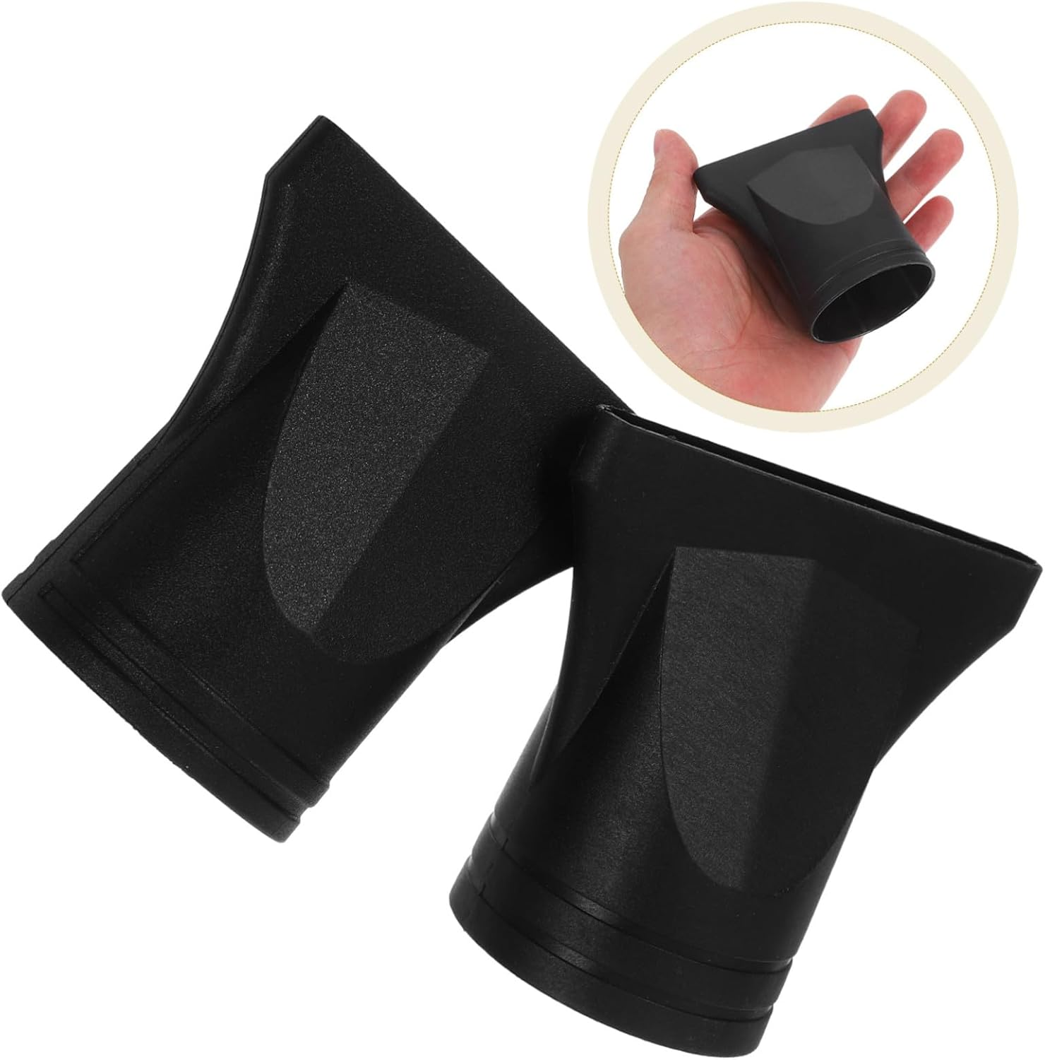 WOFASHPURET 10 Pcs Hair Dryer Nozzle Attachments Heat Resistant Concentrator Tips Black for Even Airflow and Hair Protection Styling image number 6