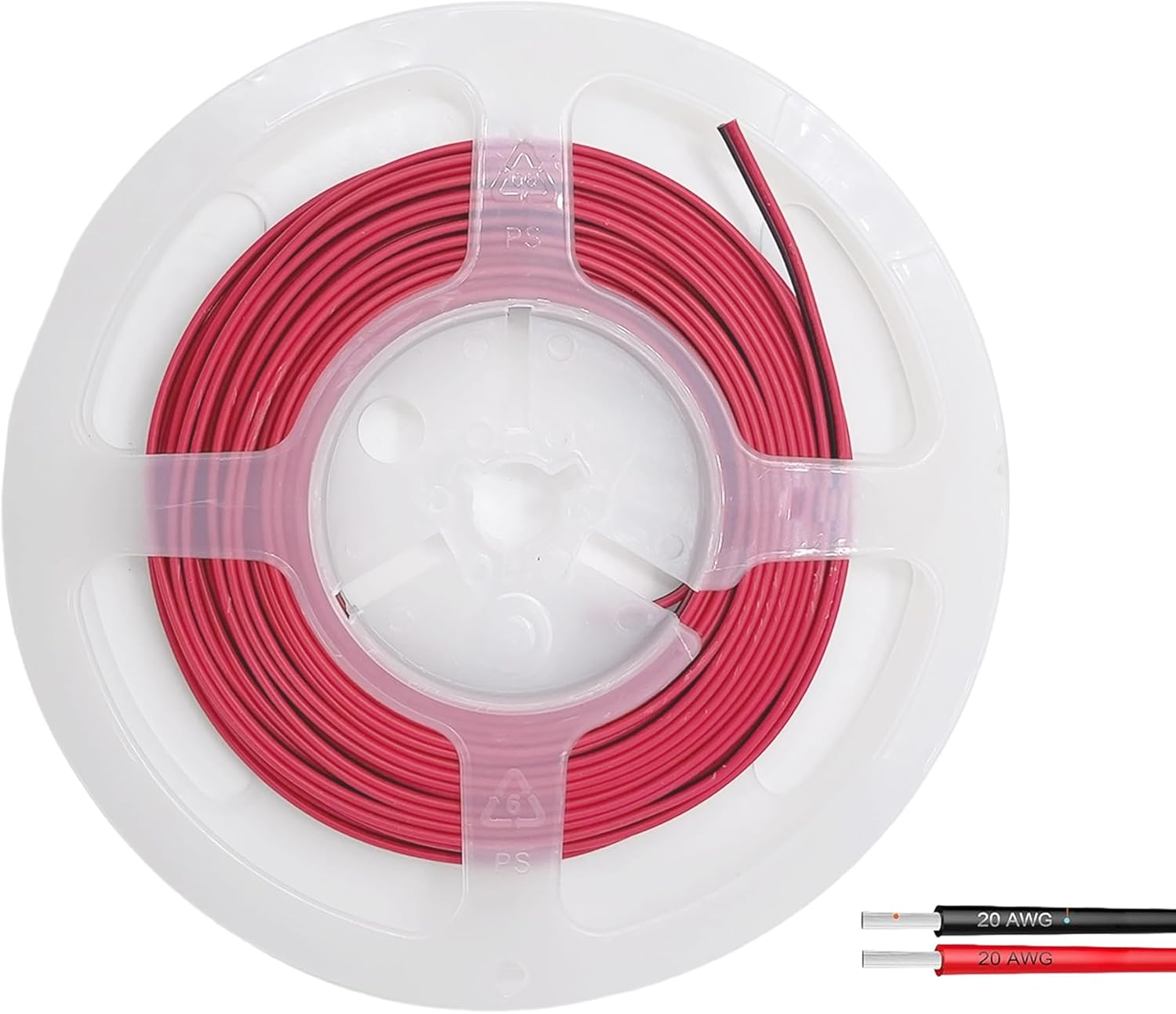 Clearhill 10M/32.8FT 22AWG Electrical Wire,2 Pin Black Red Wire Cable,Extension Wire Cable,For 12V/24V DC Cable for Led Strips Single Colour