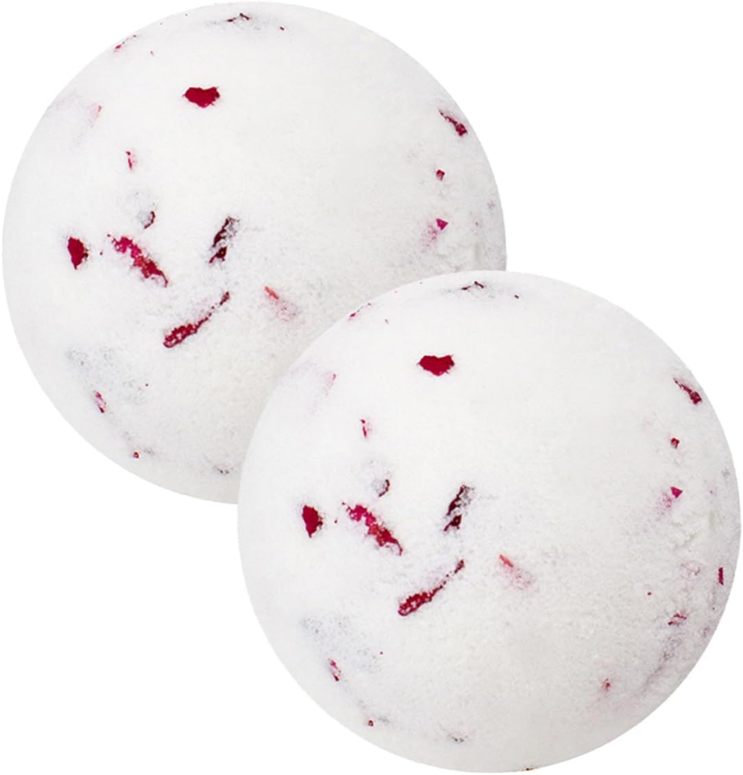 EXQUIMEUBLE 2Pcs Rose Bubble Essential Oil Bubble Shower Bombs Bath for Women Skincare Relaxation