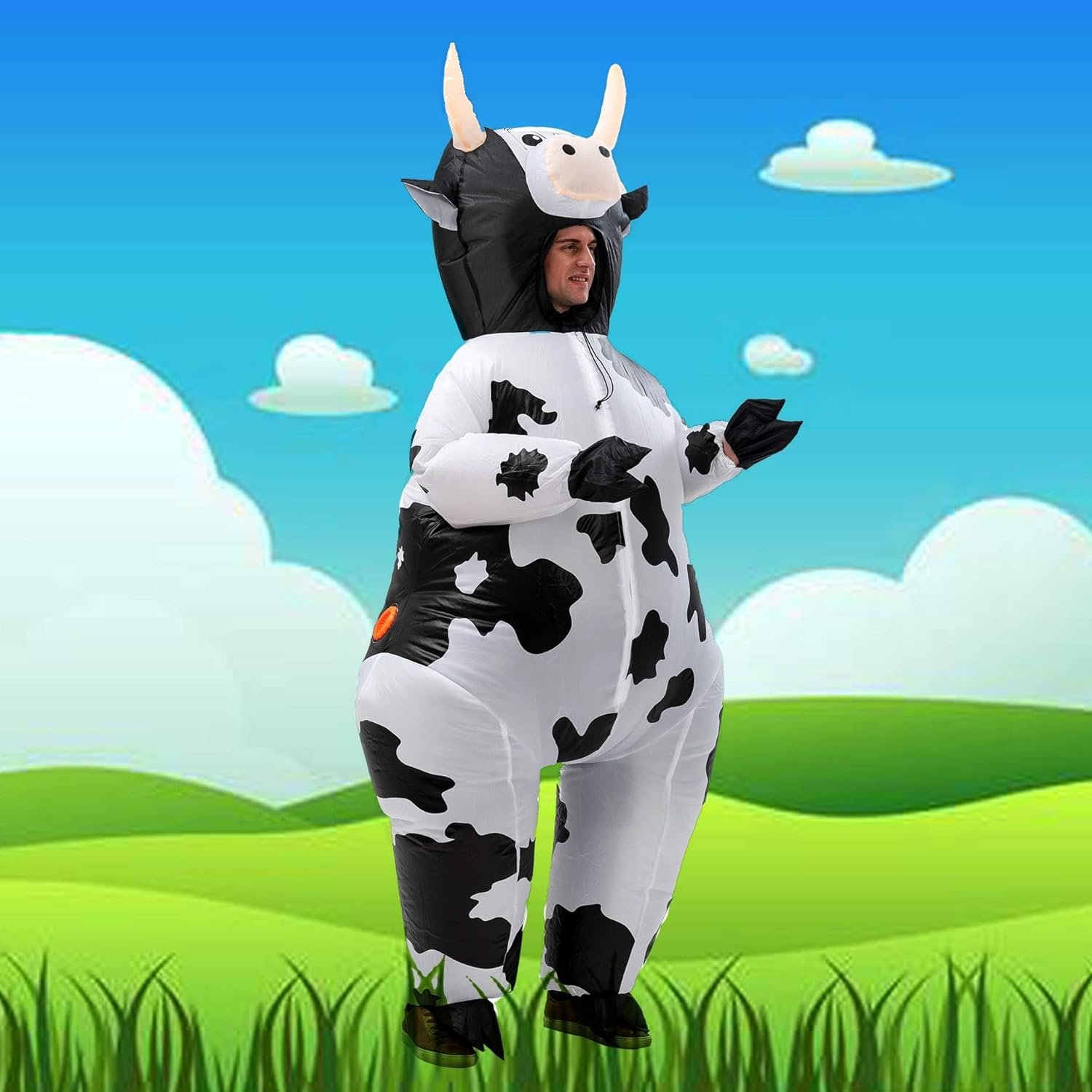 LUVSHINE Inflatable Costume Adult Fancy Dress for Halloween, Christmas, Party, Birthday, Gifts (Cow Costume) image number 2