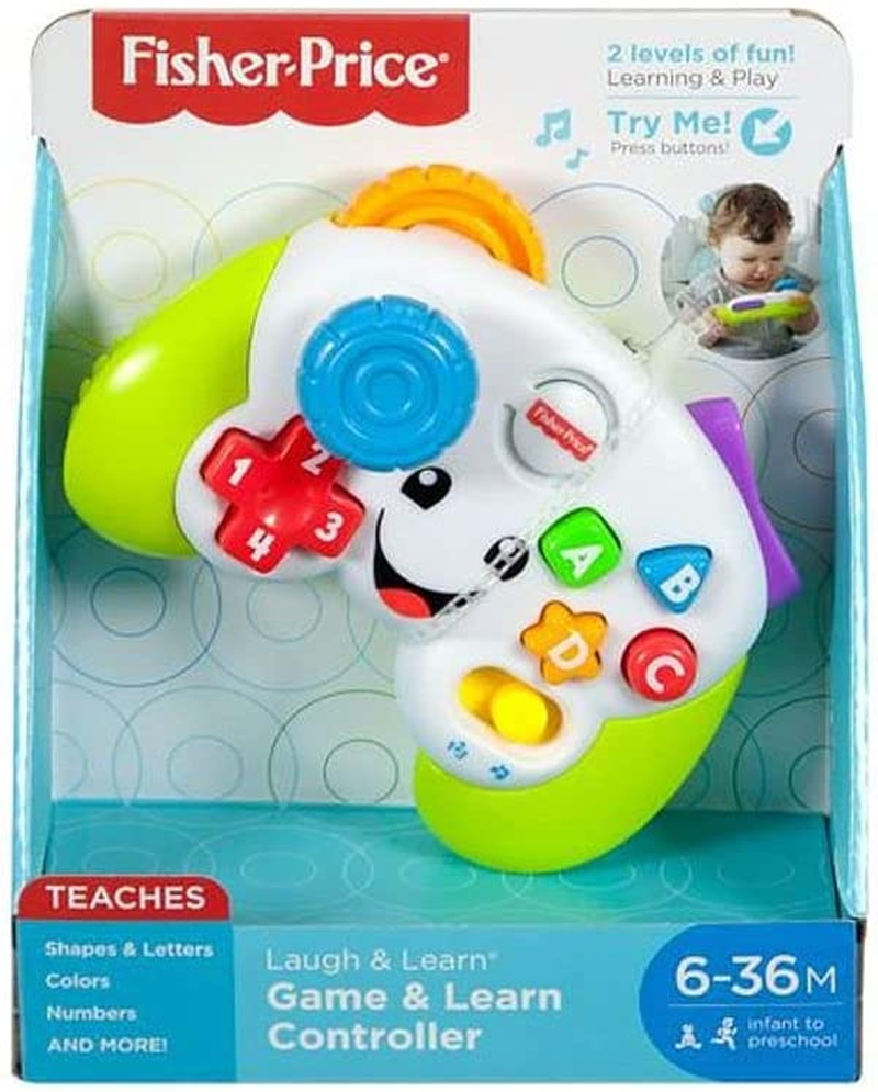 Fisher-Price Laugh & Learn Baby & Toddler Toy Game & Learn Controller Pretend Video Game with Music Lights & Activities Ages 6+ Months​ image number 5