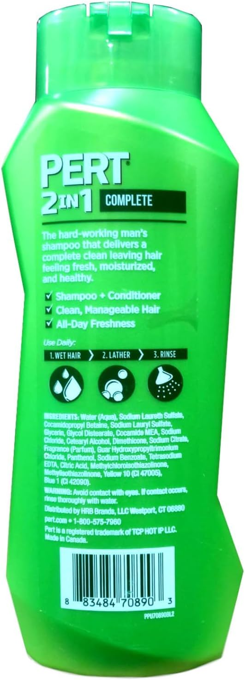 Pert plus 5.1Cm 1 Shampoo + Conditioner, Classic Clean 750 Ml (Pack of 4) image number 3