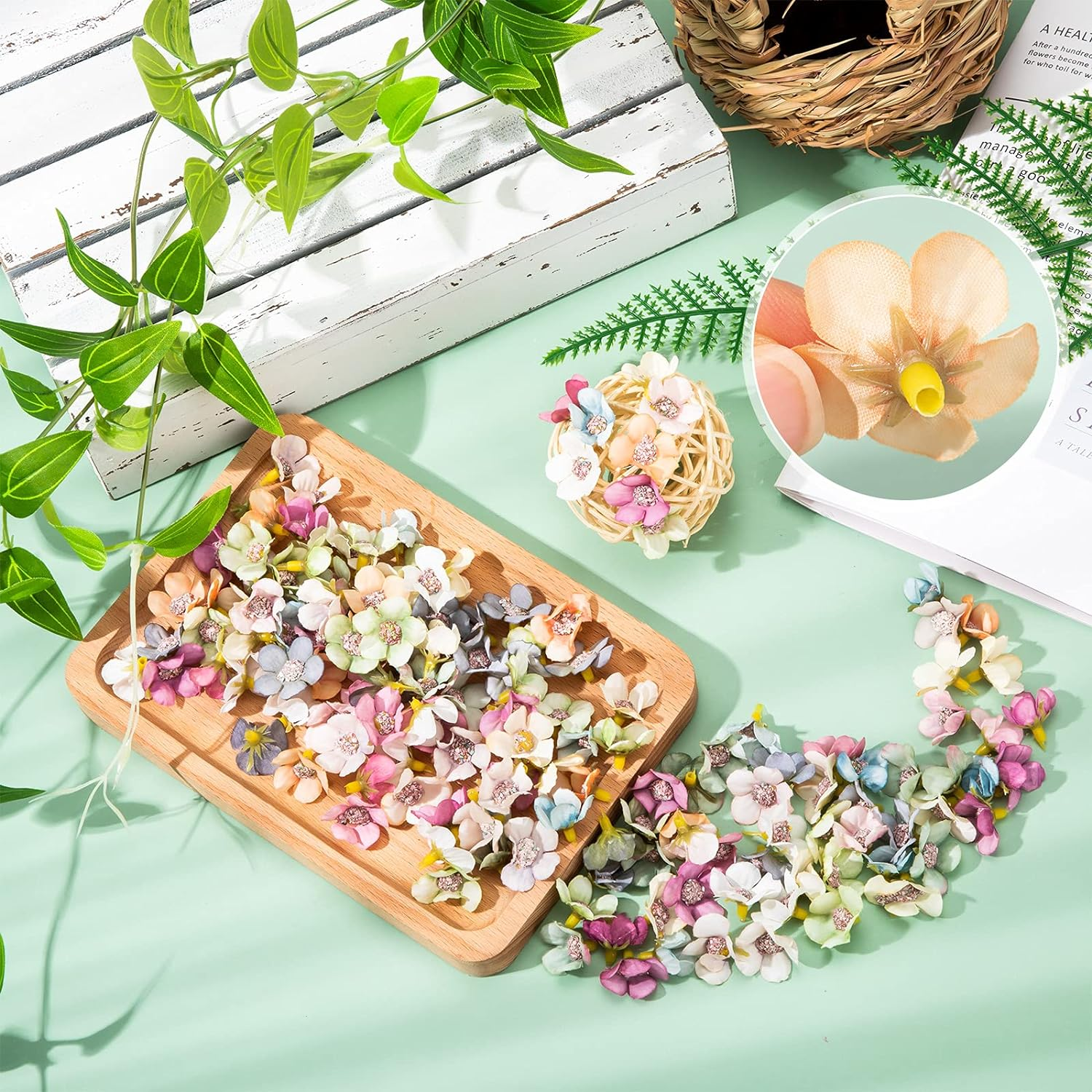 Juexica Mini Flowers for Crafts Small Silk Flowers Artificial Daisy Fake Small Flower Heads Bulk for Crafts Wedding Hair Cap Home Crown Garland Accessory Decor, 11 Colors(250 Pieces)