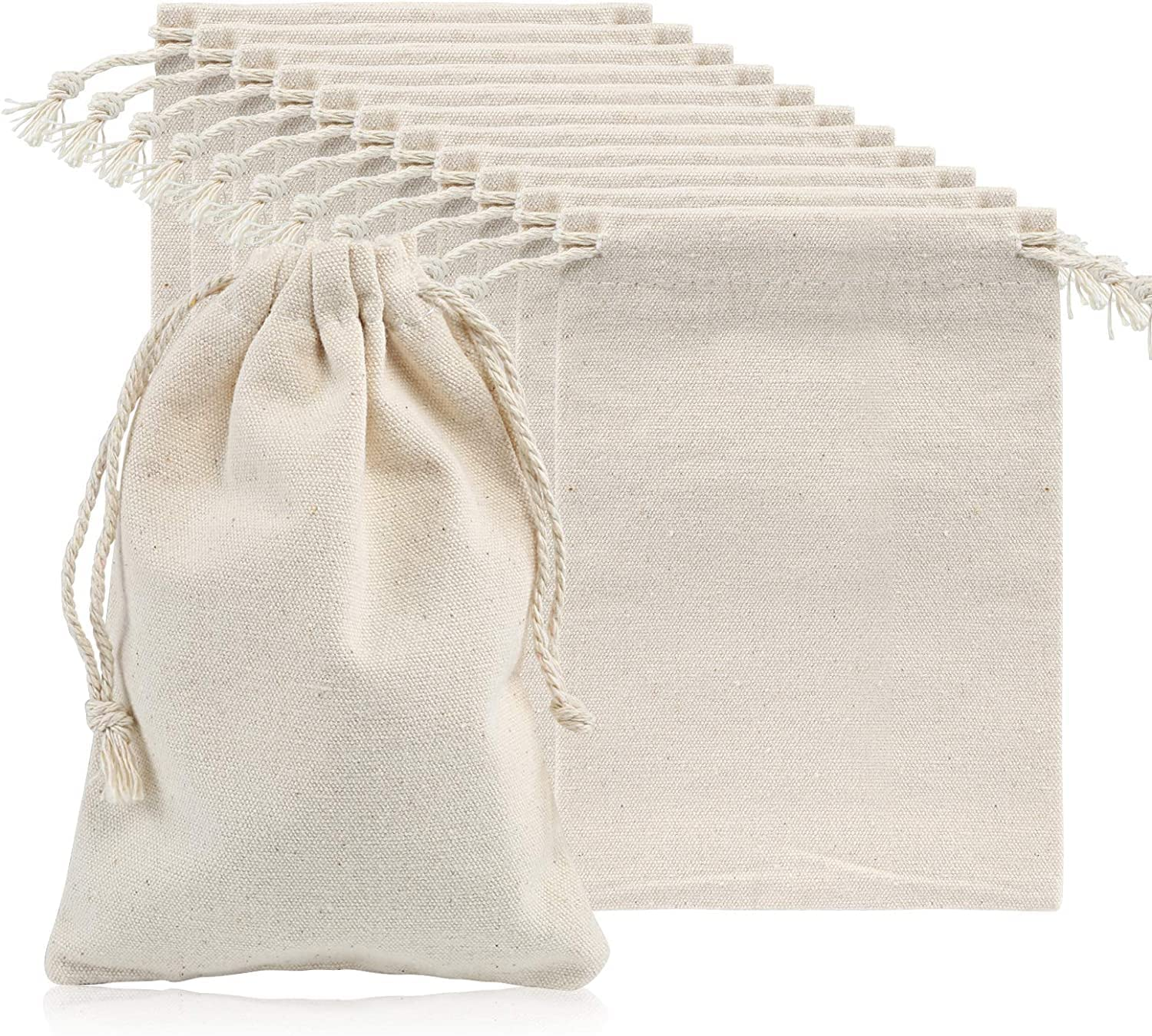 LEMESO 12PCS Burlap Bags 10 * 15Cm Canvas Pouches Bags Reusable Burlap Pouches Gift Bags with Drawstring for Wedding Favor Jewelry Vintage Party Storage Wrap image number 1