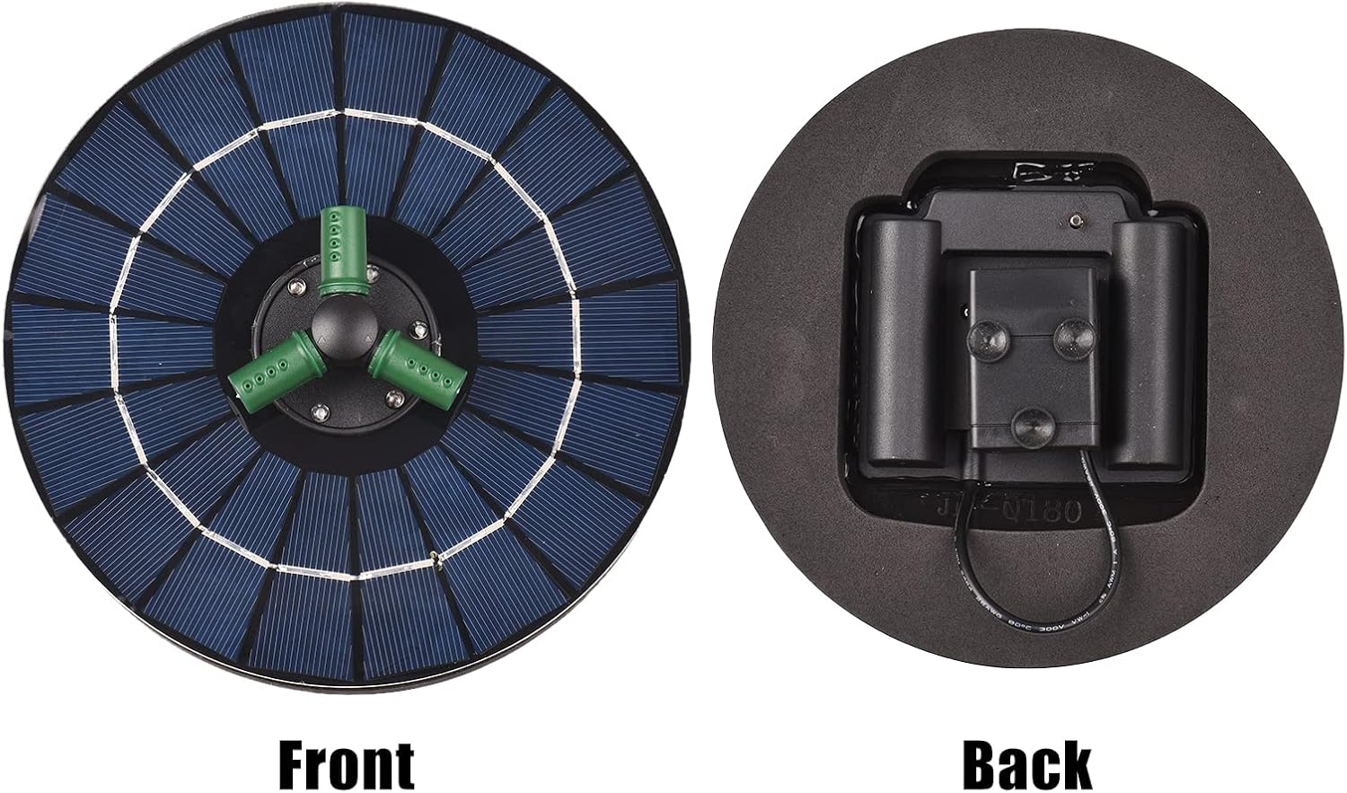 4W Colorful Solar Fountain Pump with 360&deg;Rotatable Nozzle RGB LED Light Solar Water Pump with Battery Free Standing Auto-Shut off Circle Fountain for Bath Garden Small Pond image number 1