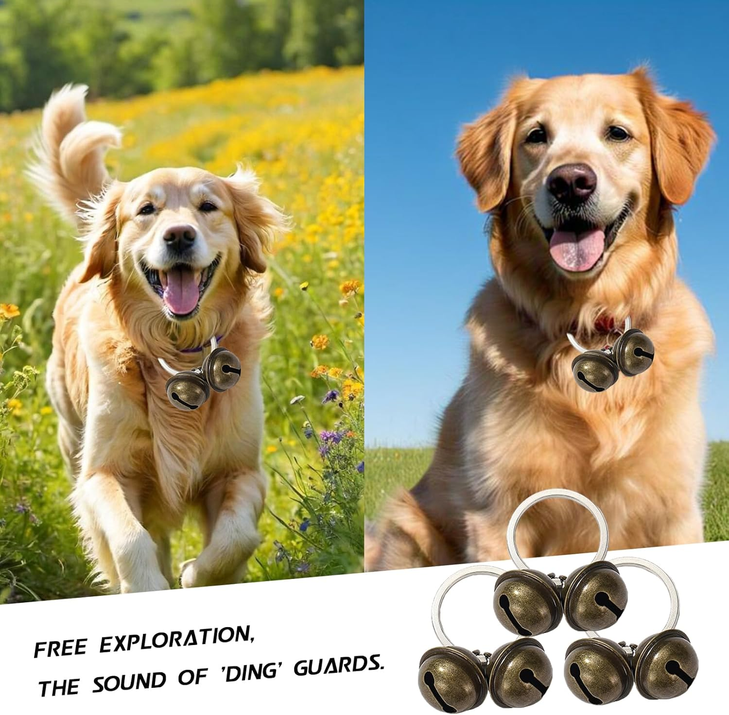 3 Sets of Bells, Bells, Loud Cats Dog Bells, Pet Tracker Bells, Dog Bells, Collar, Dog Collar Bells, for Collar Tracker, Pets, Bells, Collar, Pendant Bells Training image number 2