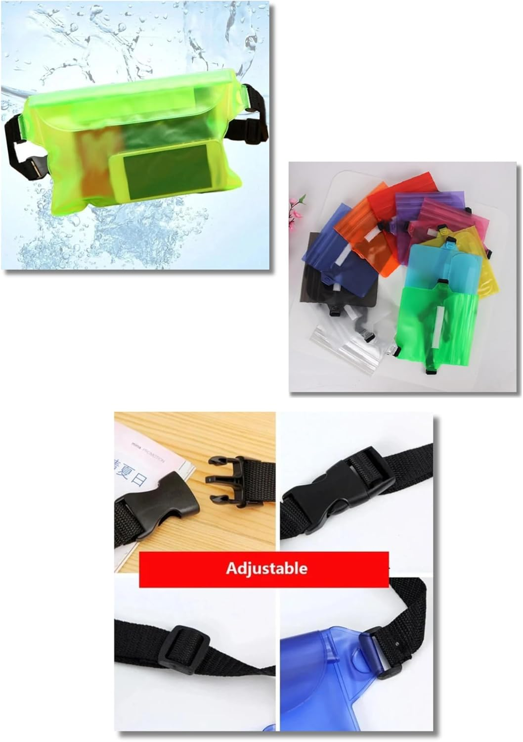PVC Waterproof Pouch, Variety of Colours, High-Quality Material, Random Colours image number 4