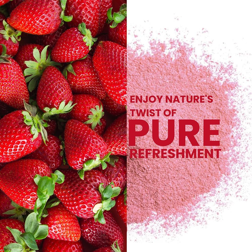 Strawberry Powder 114 G | Spray-Dried Strawberry Powder &ndash;Perfect for Baking, Smoothies, Drinks, and Camping | No Sugar or Additives image number 2