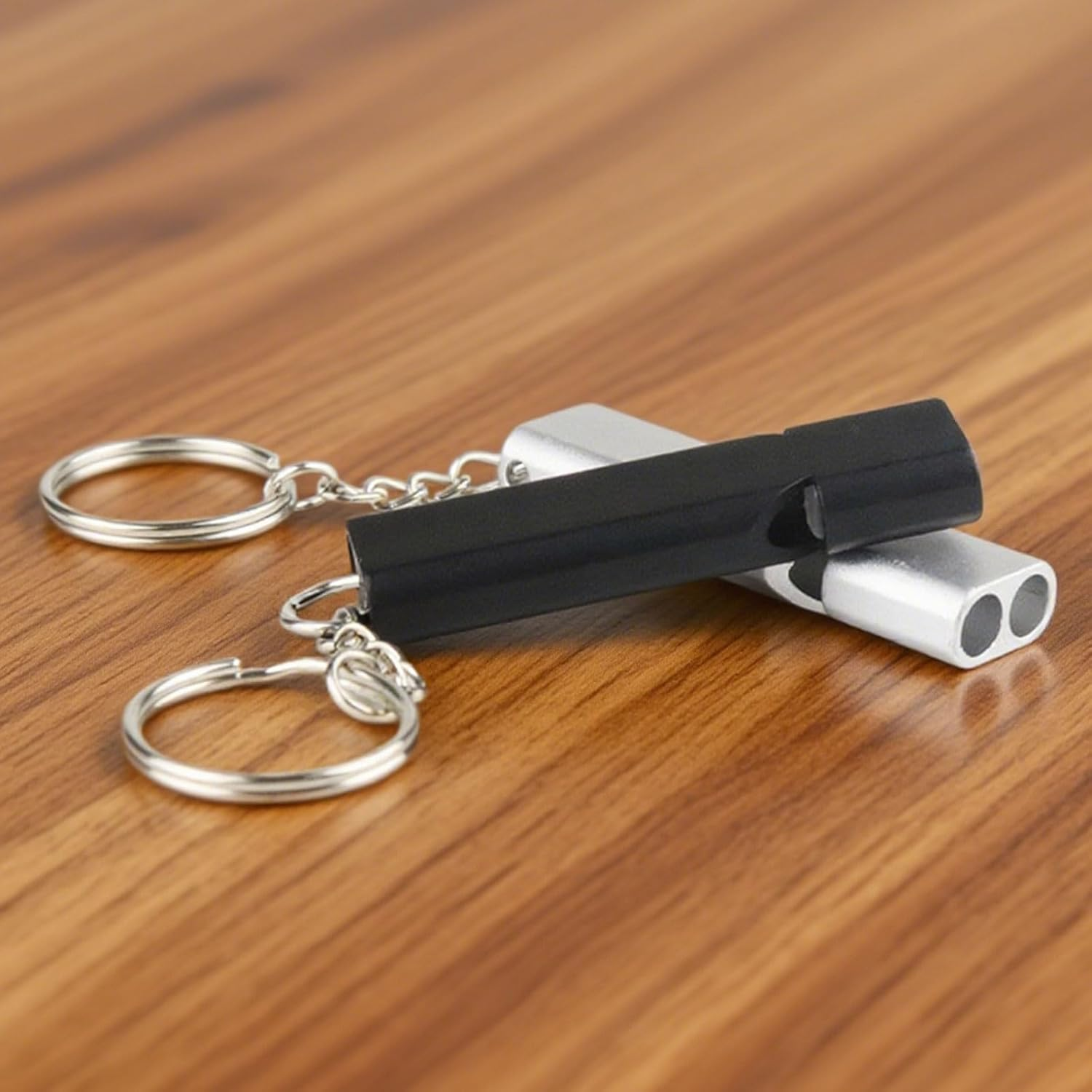 7 Pcs Emergency and Survival Whistle, Loud Stainless Steel Safety Whistle with Lanyard for Sports, Emergency, Survival and Outdoor Use image number 6