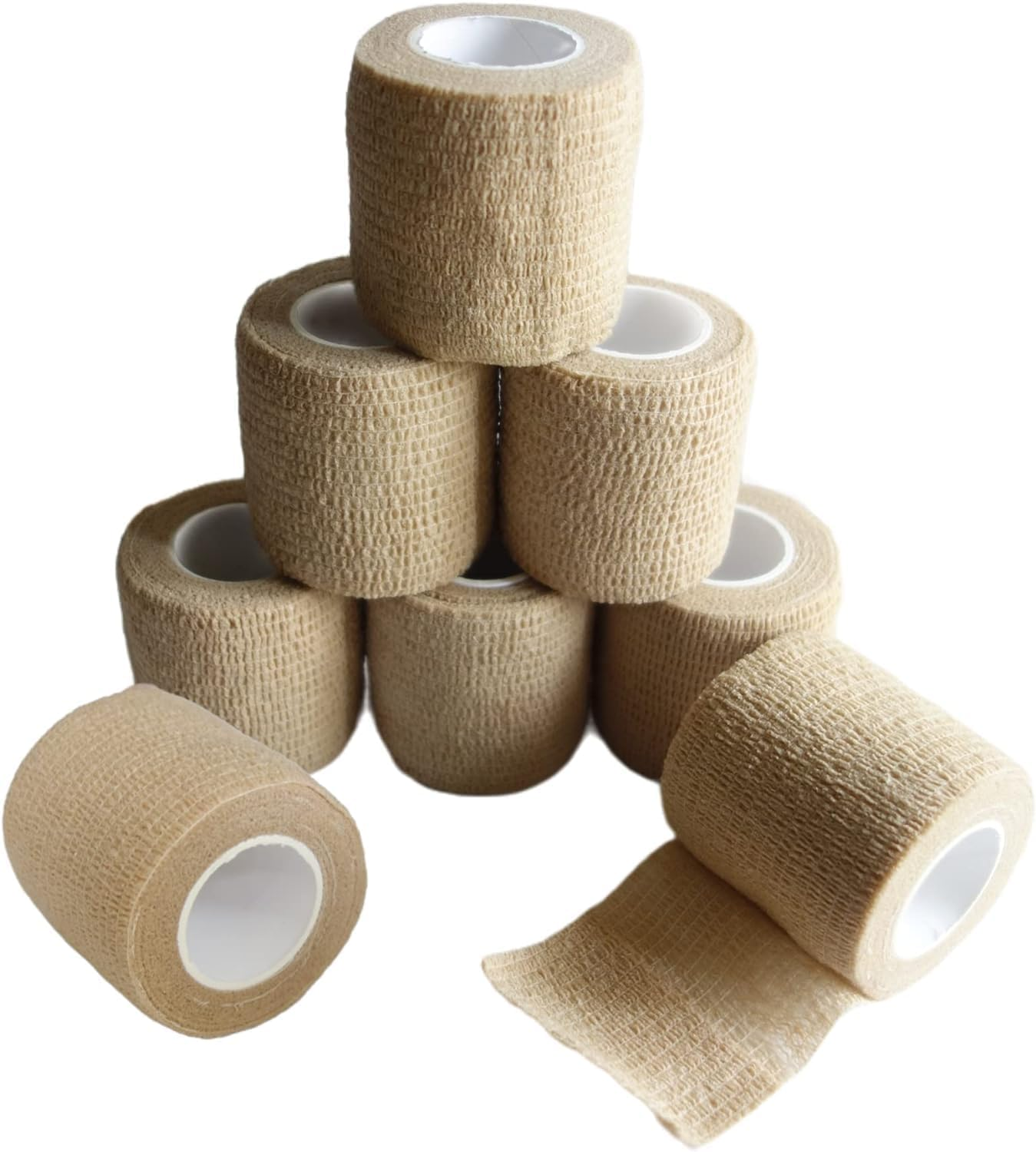 Self Adhesive Wrap Bandage, 8Pcs Self Adhesive Bandage Wrap Cohesive and Breathable Athletic Tape,Elastic Self Adhesive Tape,Self Adherent Cohesive Wrap Bandage,Self Adherent Cohesive Wrap Bandages image number 5