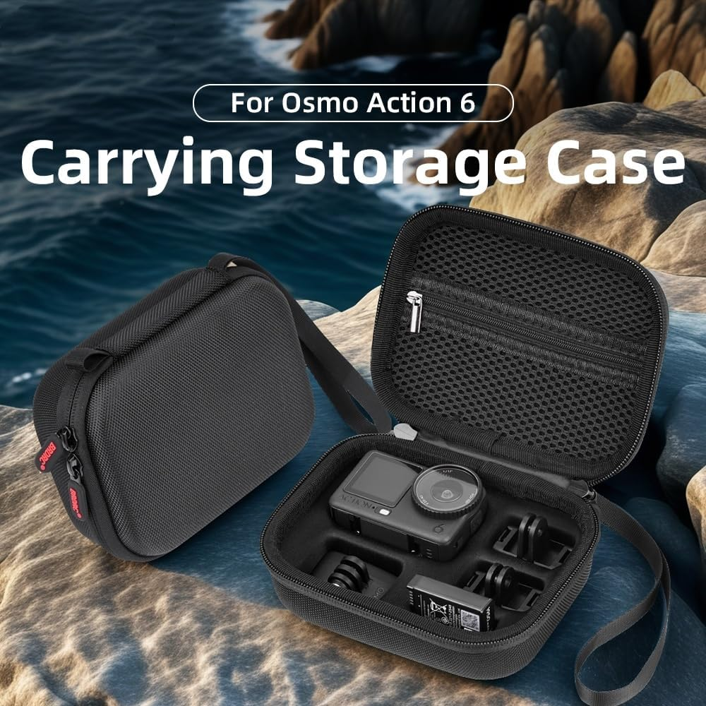 T Tersely Hard Case for DJI Osmo Action 6 (2025), Drop and Water Proof Carrying Case, Outdoor Travel Storage Bag Compact Portable Case for DJI Action6 with Accessories image number 2