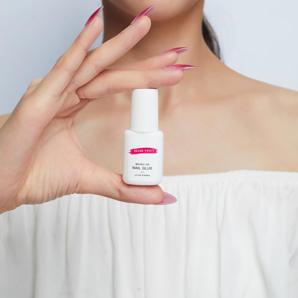 Super Strong Brush-On Glue for Nail Tips, Acrylic & Press-On Nails (7Ml / 0.24 Fl.Oz) &ndash; Long-Lasting & Fast-Drying Adhesive image number 6
