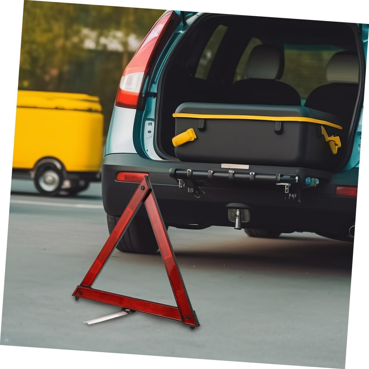ABOOFAN 5Pcs Reflective Emergency Warning Triangles Foldable Roadside Safety Kit for Vehicles Traffic Safety Equipment for Roadside Assistance and High Visibility Reflective Material image number 2
