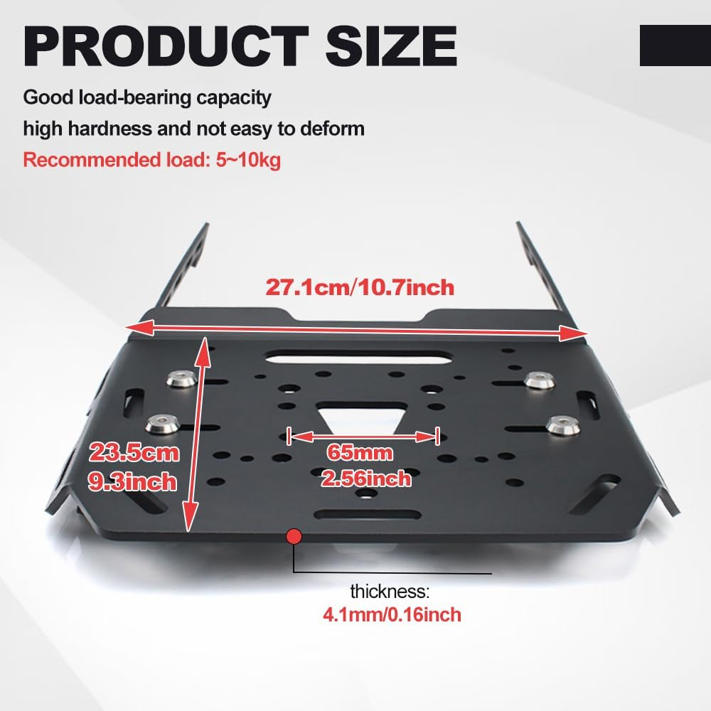 Xitomer Motorbike Rear Rack Fit for Tenere 700 XTZ690 2019-2025 T7 Luggage Cargo Top Rack image number 1