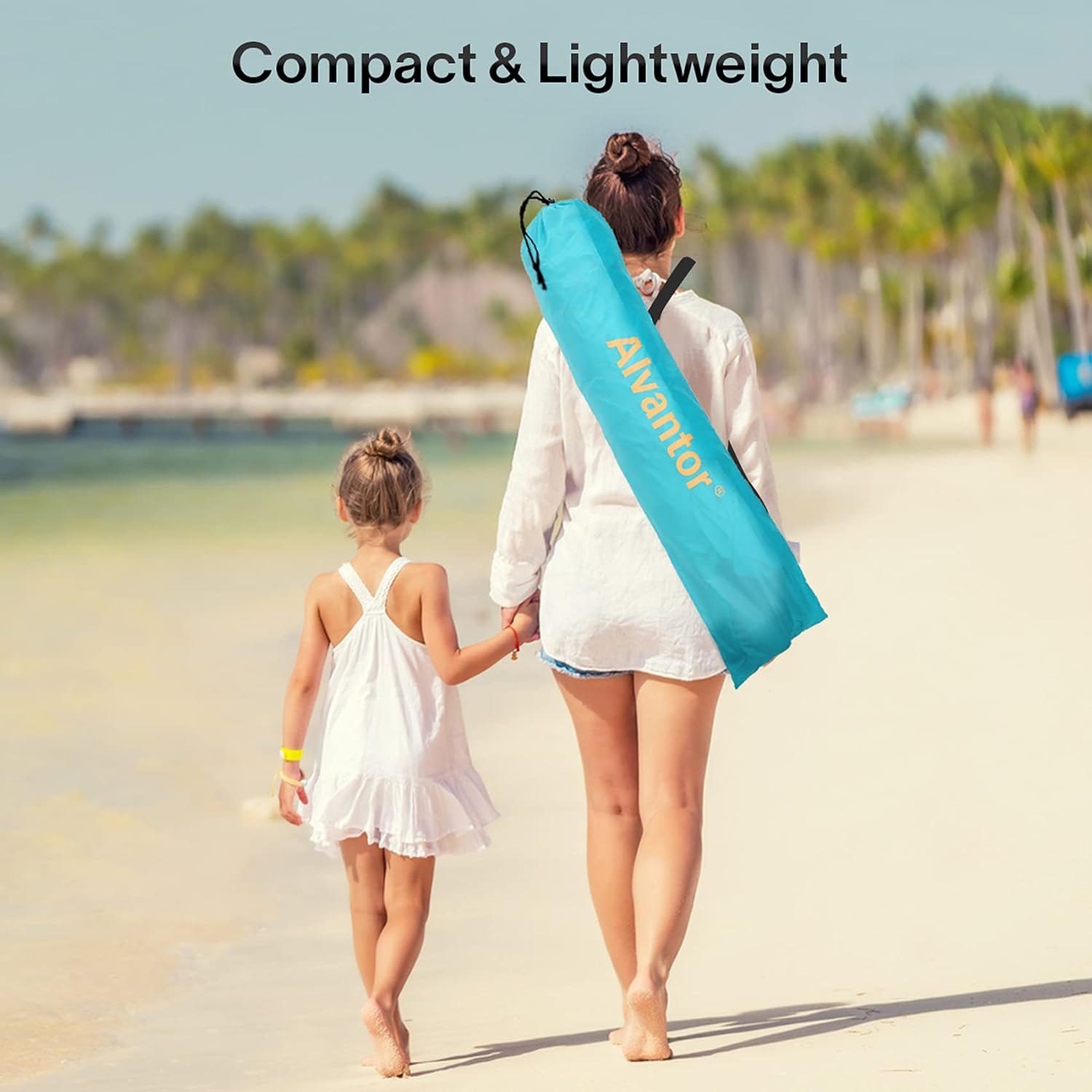 Alvantor Beach Tent Coolhut plus Beach Umbrella Sun Shelter Cabana Automatic Pop up UPF 50 Sun Shade Portable Camping Hiking Canopy Easy Set up Light Weight Windproof Stable 2-3 Person image number 3