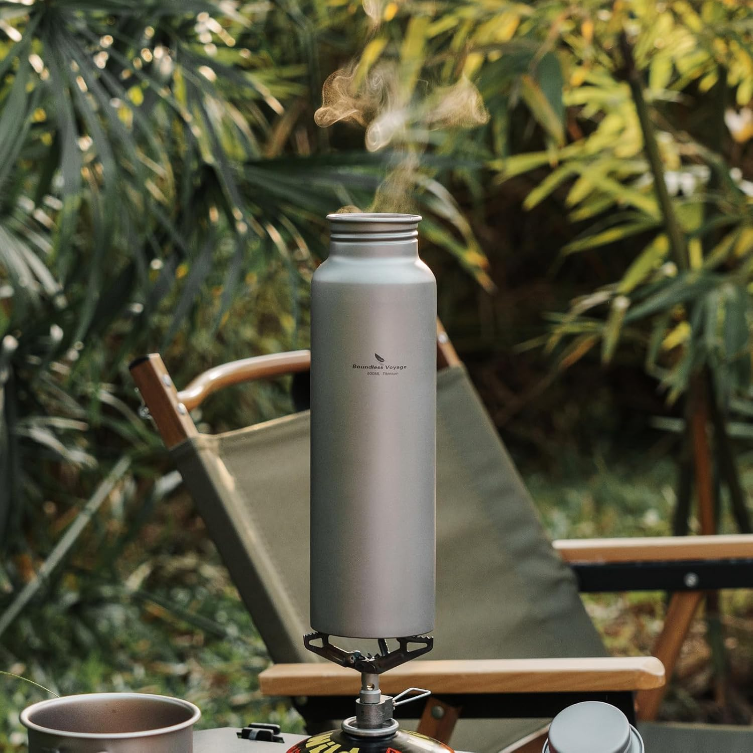 Boundless Voyage 800Ml Titanium Sports Bottle with Titanium Lid Outdoor Cycling Hiking Titanium Bottle image number 4