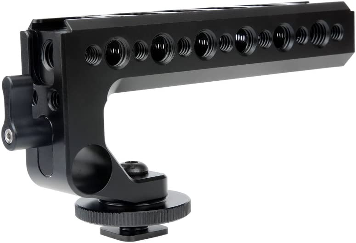 NICEYRIG Camera Hot Shoe Top Cheese Handle with Mounting Points for DSLR Camera Applicable LED Light Monitor Microphone Mounts