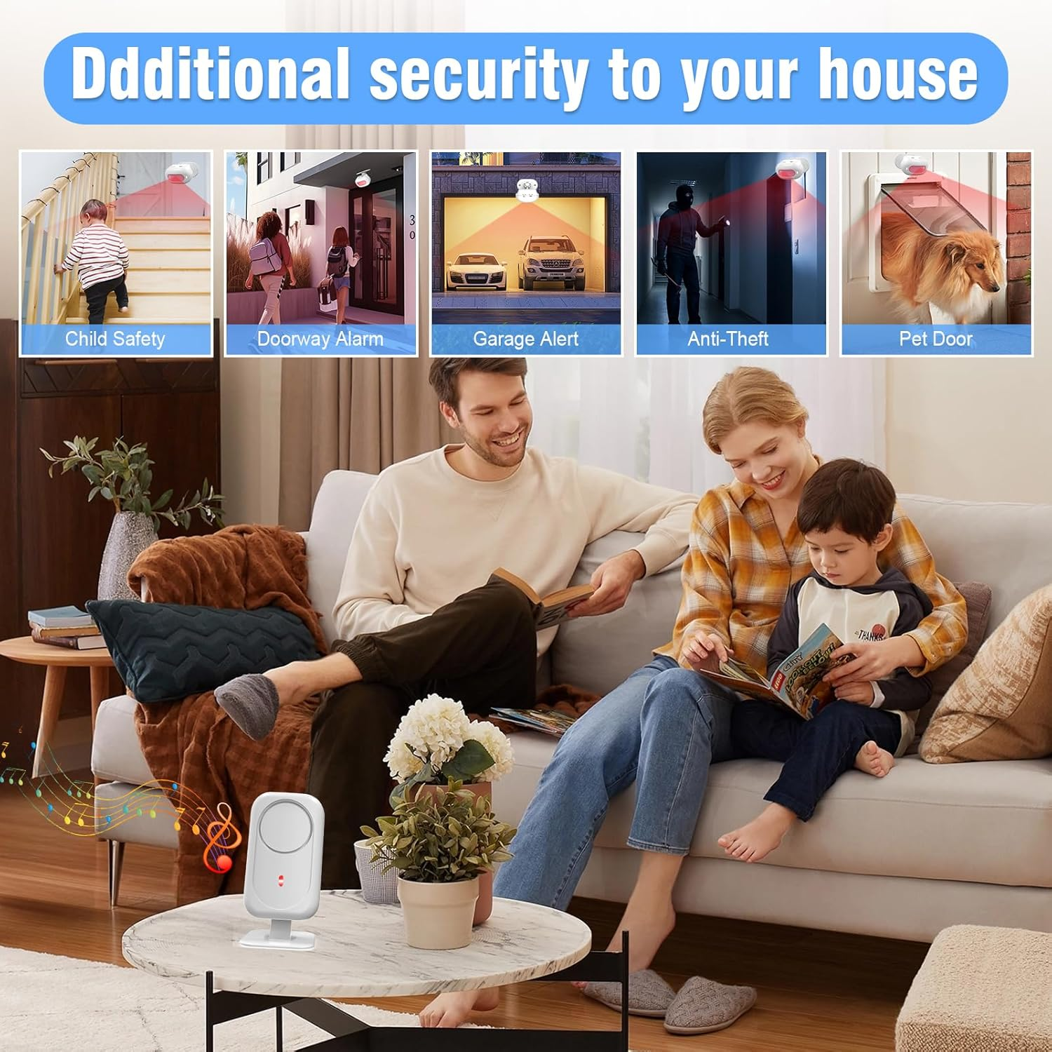 DAYTECH Motion Sensor Door Chime, Wireless Doorbell for Business Entry with 3 Working Modes Welcome Infrared Motion Sensor Detector Caregiver Reminder for Elderly, 1 Receiver 1 Transmitter image number 5