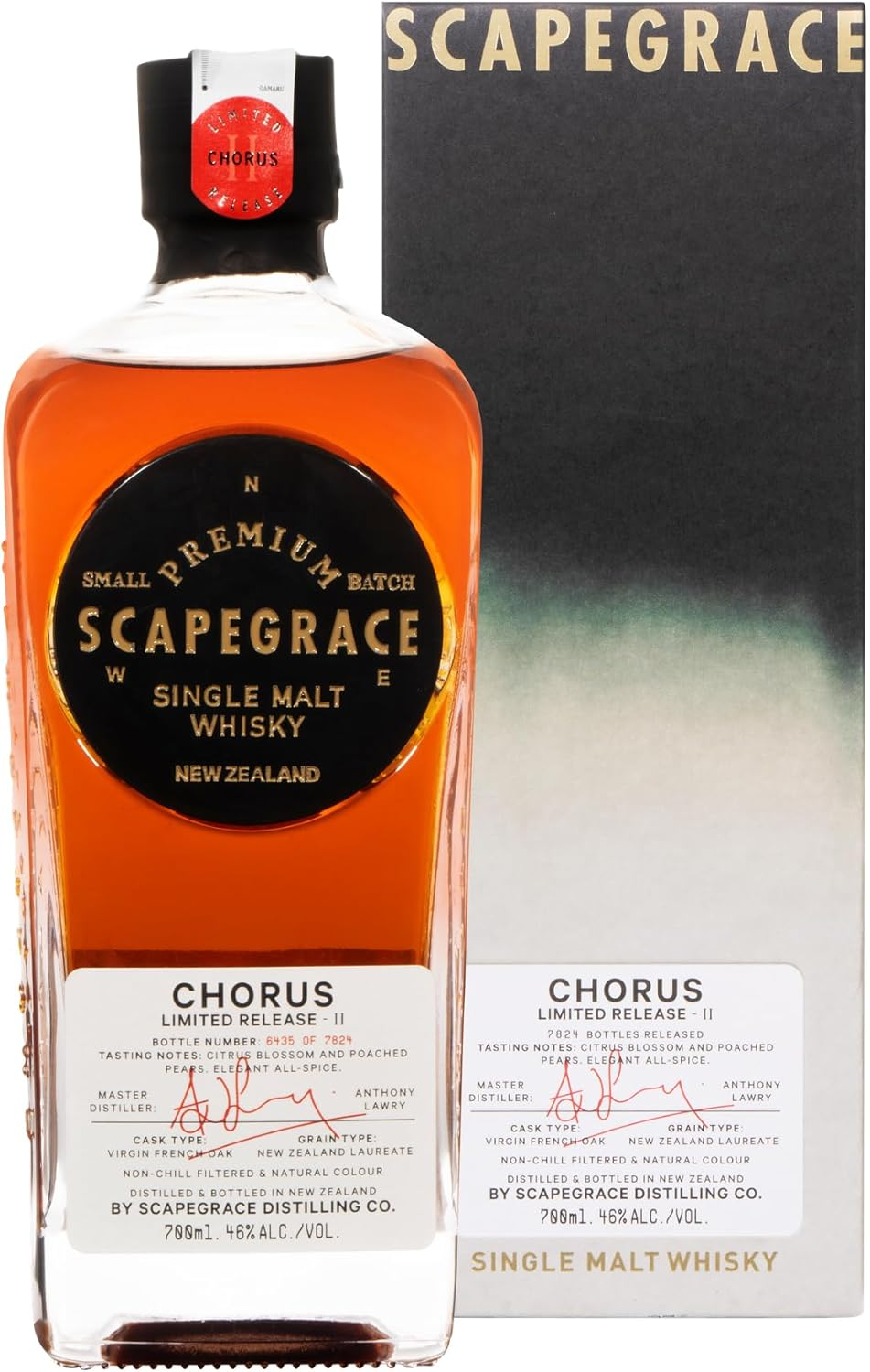 Scapegrace Chorus II Single Malt Whisky 700 Ml image number 2