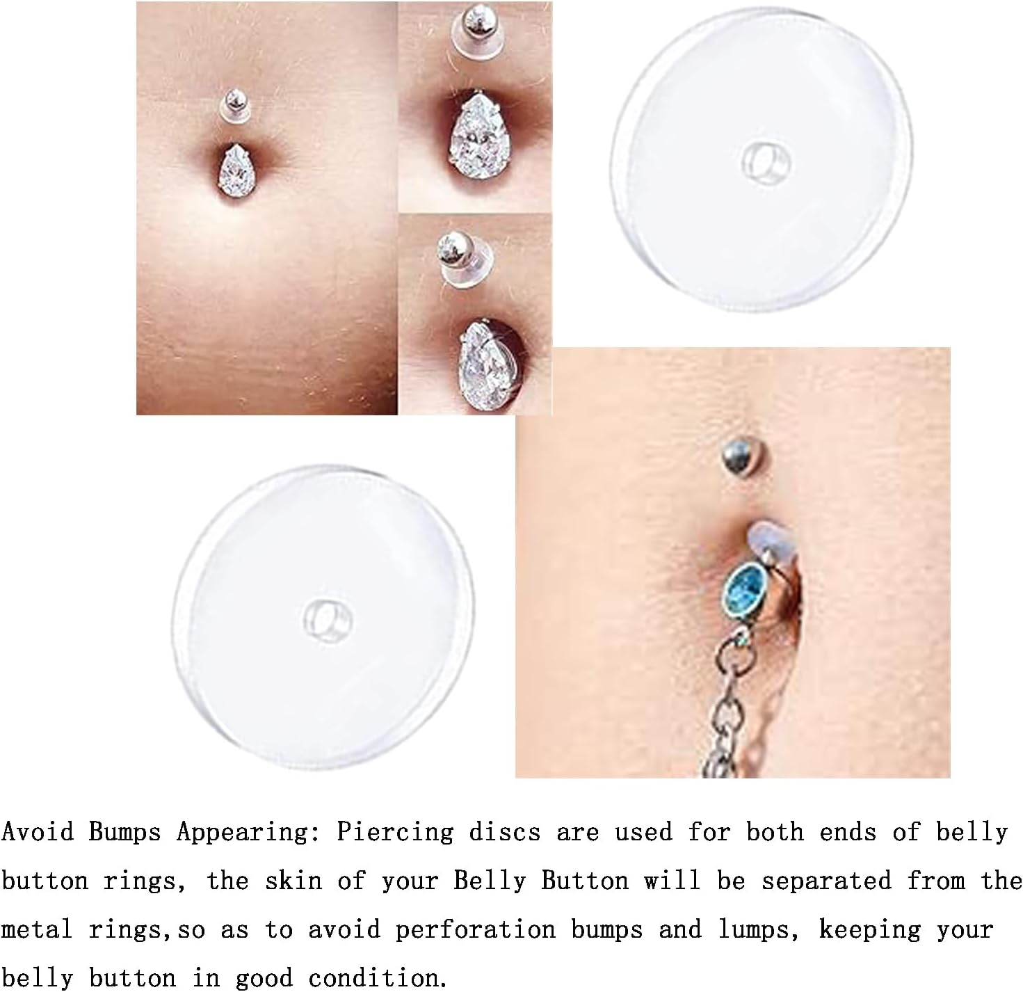 Vessantara Belly Button Piercing Kit - 17 Pcs Belly Piercing Kit Disposable 12G 13G Body Piercing Needles with Belly Button Rings Clamps image number 1