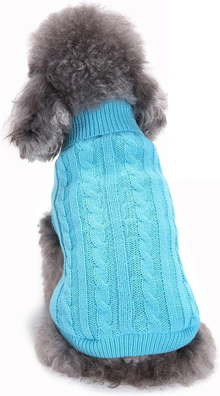 Dog Sweater, Warm Pet Sweater, Dog Sweaters for Small Dogs Medium Dogs Large Dogs, Cute Knitted Classic Cat Sweater Dog Clothes Coat for Girls Boys Dog Puppy Cat (Small, Red)