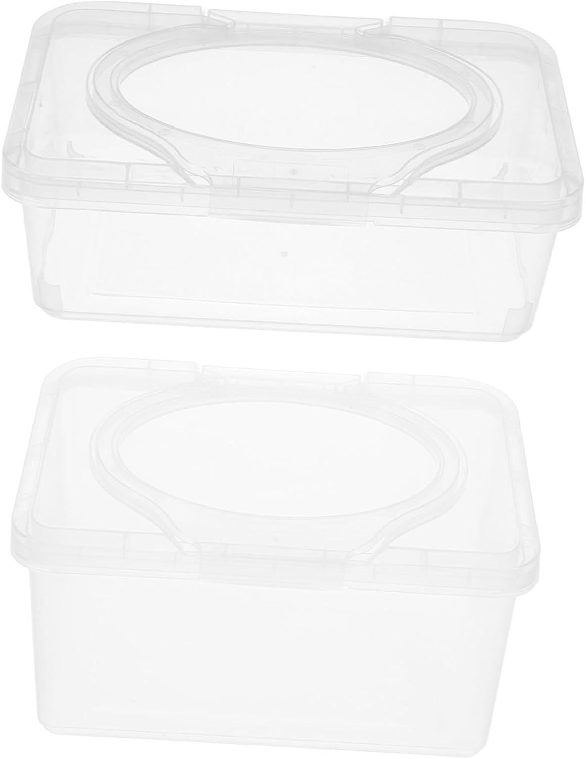 2Pcs Portable Wipes Holder Car Bathroom Dispenser Refillable Box Capacity Easy Access image number 3