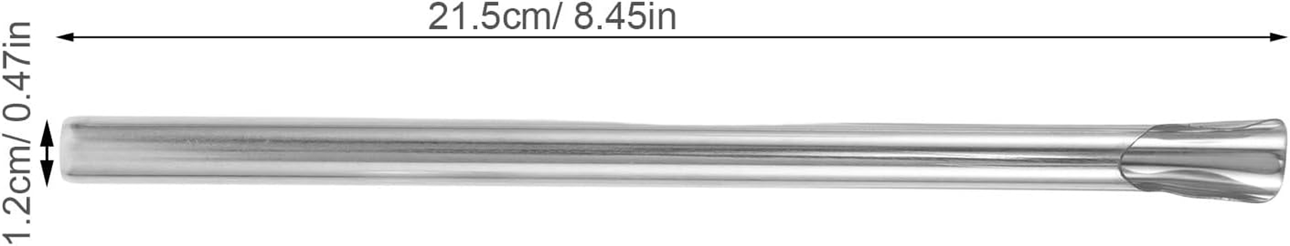 ABOOFAN 8Pcs Slushie Straws: Small Stainless Steel Straws - Reusable Smoothie Drinking Utensils for Shave ICES Shakes and Thick Slushes image number 2