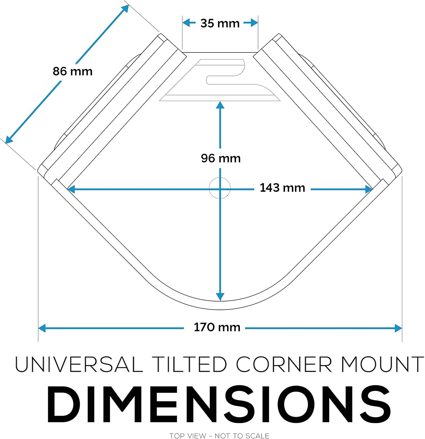 BRAINWAVZ Drill Free Universal Corner Baby Monitor & Security Camera Wall Mount Shelf, Tilted for Optimal Viewing, 3M VHB Adhesive, Screwless, Easy to Install, White image number 3
