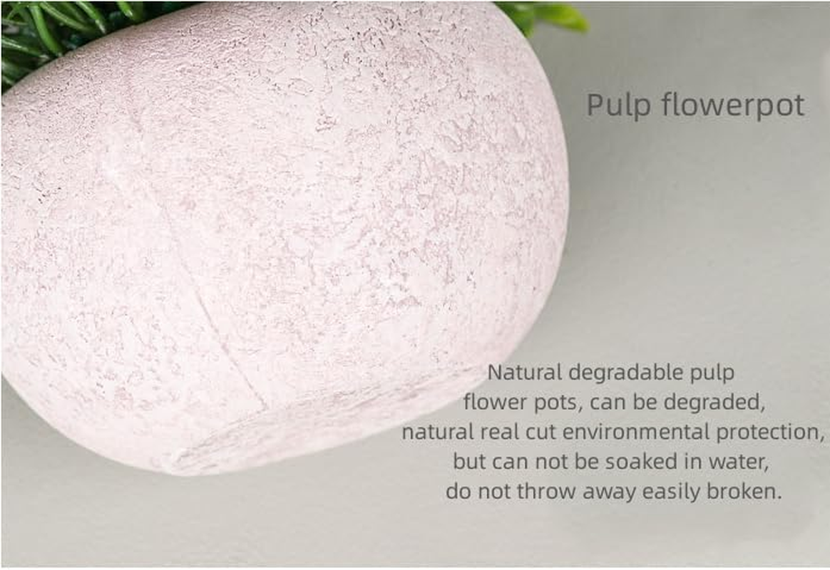 AU011-4 1 Pcs Plastic Material Mini Fake Plant Pot,Artificial Green Gress with Grey Pot,Faux Flower for Photography Decor Tools Wedding Display Pieces,15Cm(5.9") image number 3