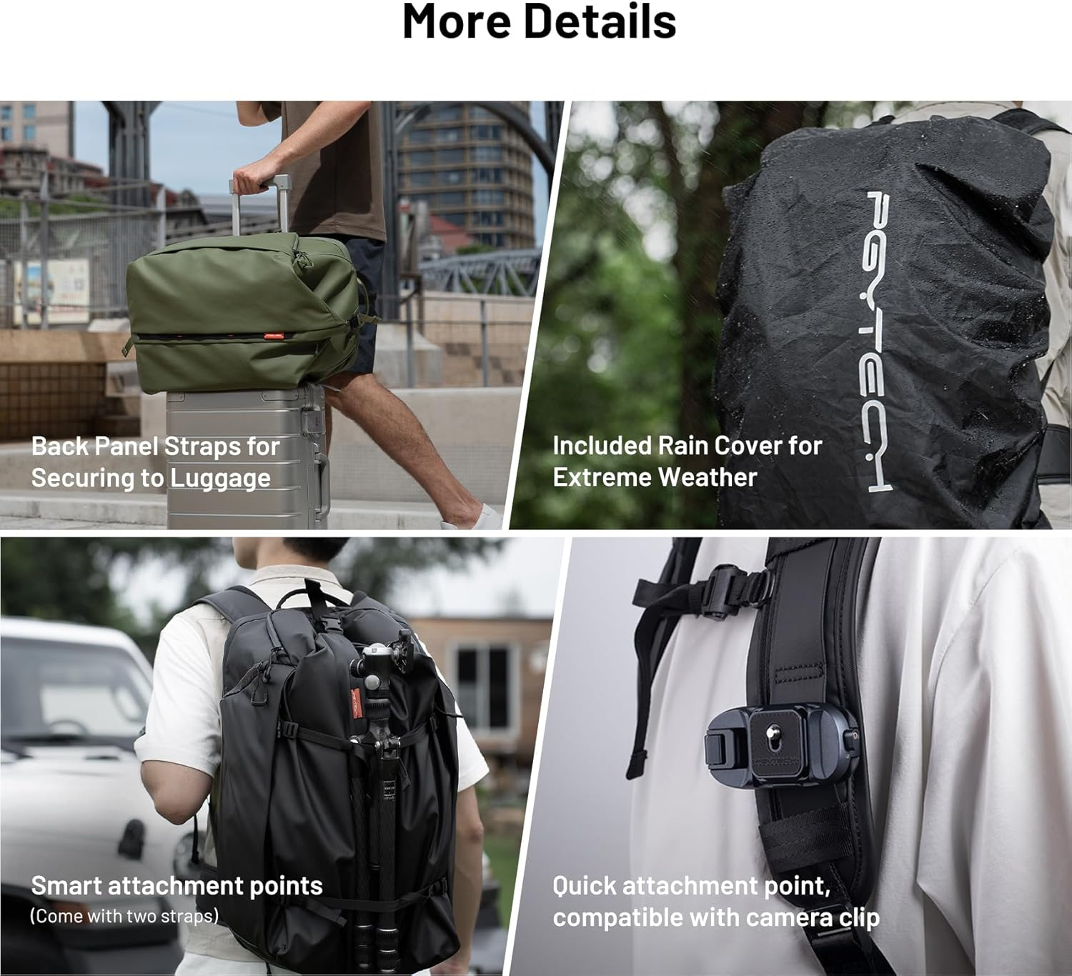 PGYTECH Onemo Travel Backpack 35L, Multifunctional Camera Bag for Traveler and Photographer, Hiking Backpack for Canon/Nikon/Sony and DJI Drones, Waterproof Insert for Laptop up to 16 Inch, Black