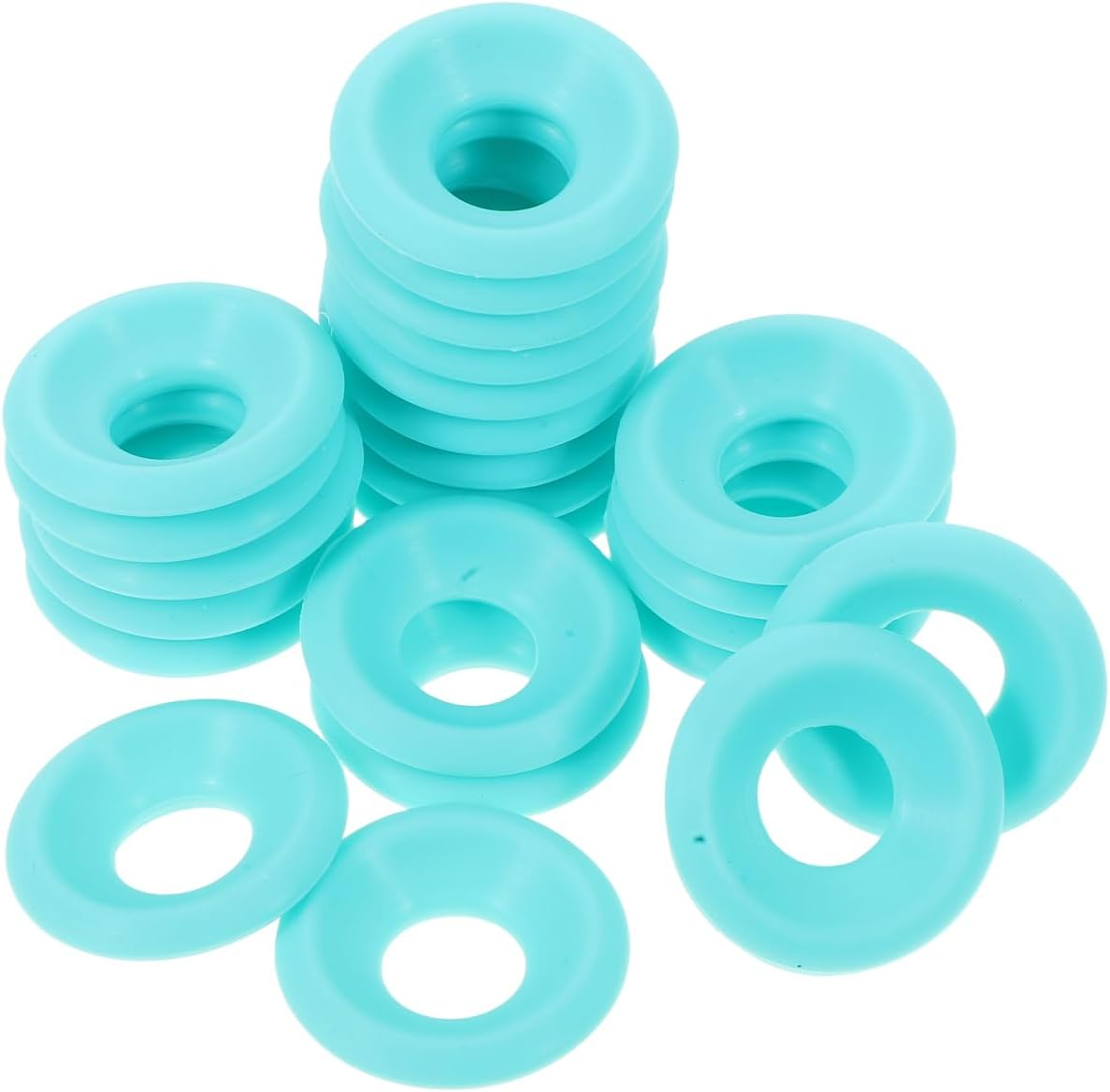 Cabilock 24Pcs Silicone Water Bottle Gasket Seal Rings Swing Flip Bottle Replacement Lid Rubber Sealing Stopper Caps for Wine and Home Brewing Kitchen Use