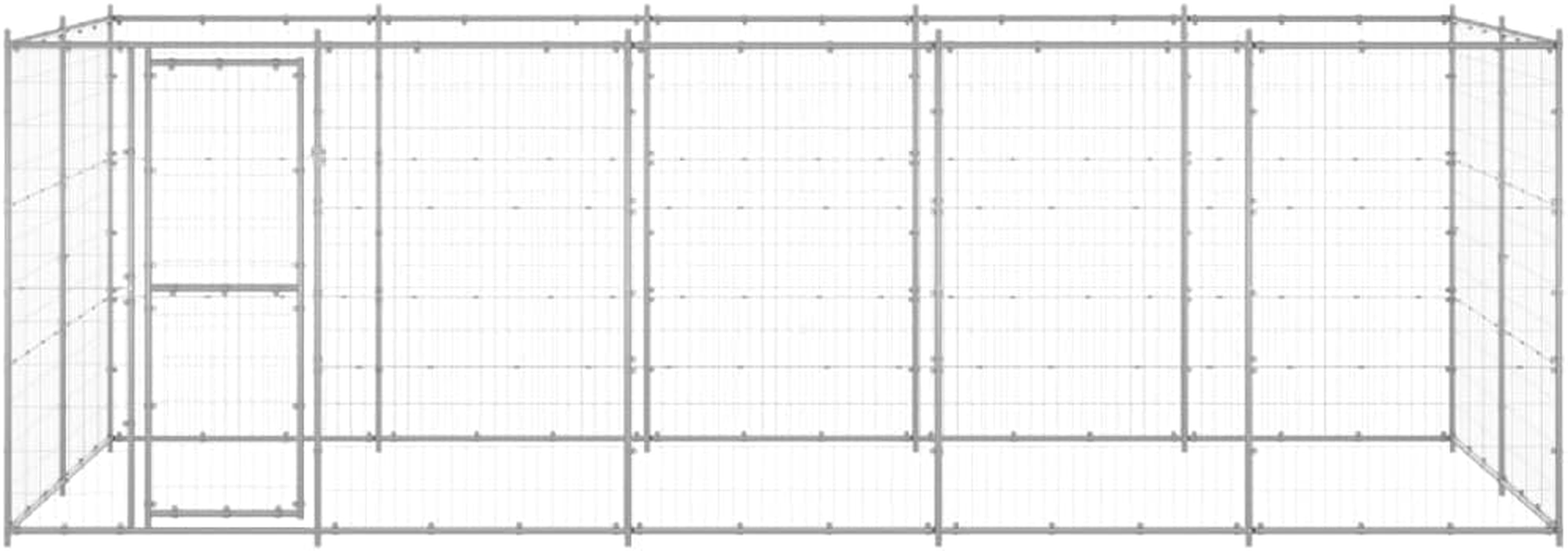 Outdoor Dog Kennel Galvanised Steel Large Pet Enclosure 12.1 M&sup2; Backyard Safe image number 4