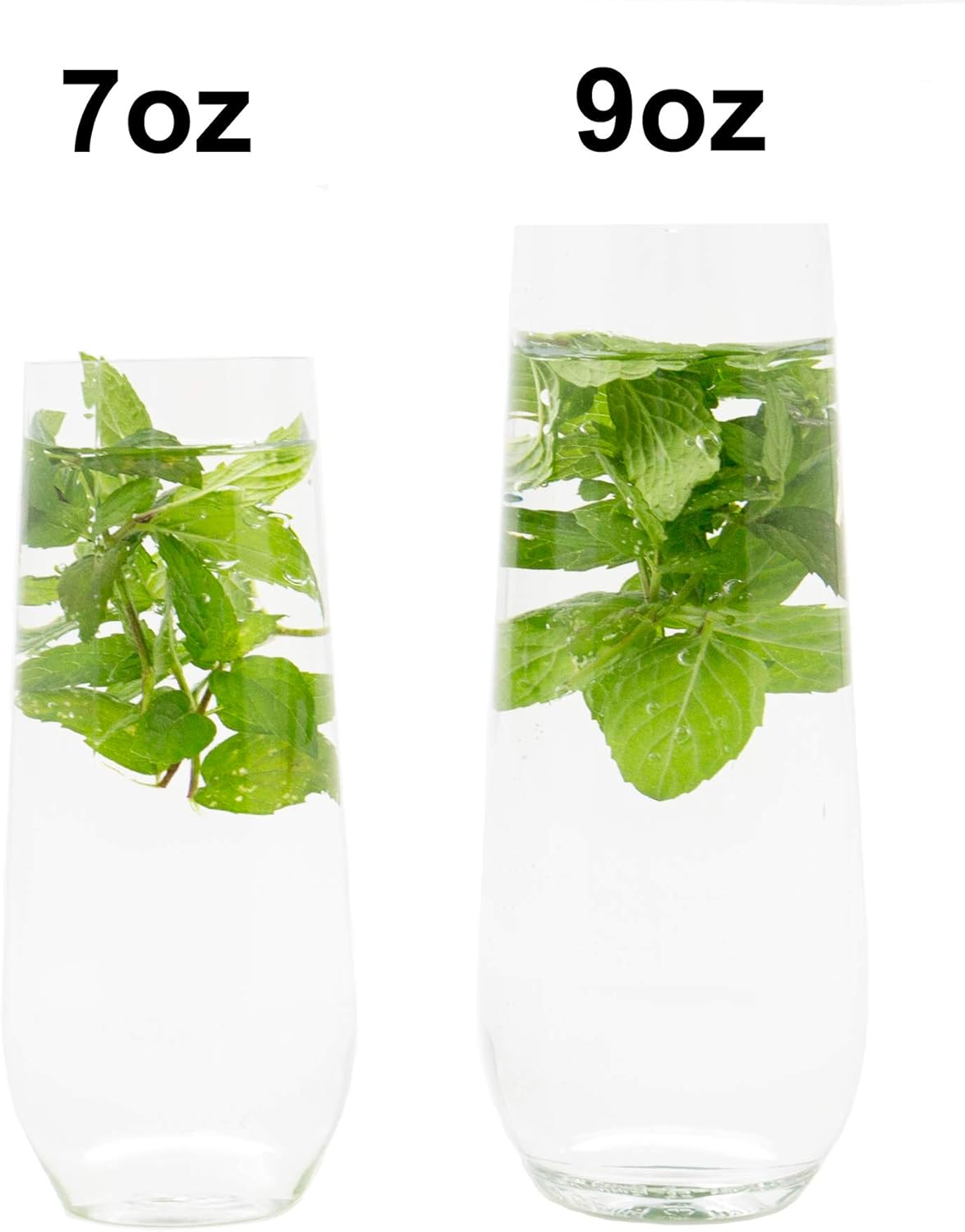 Youngever 16 Pack 210ML Shatterproof Champagne Flute, Plastic Champagne Flutes, Re-Usable Champagne Glasses, Recyclable Champagne Plastic Cup - Stemless, Shatterproof, Flute Glasses