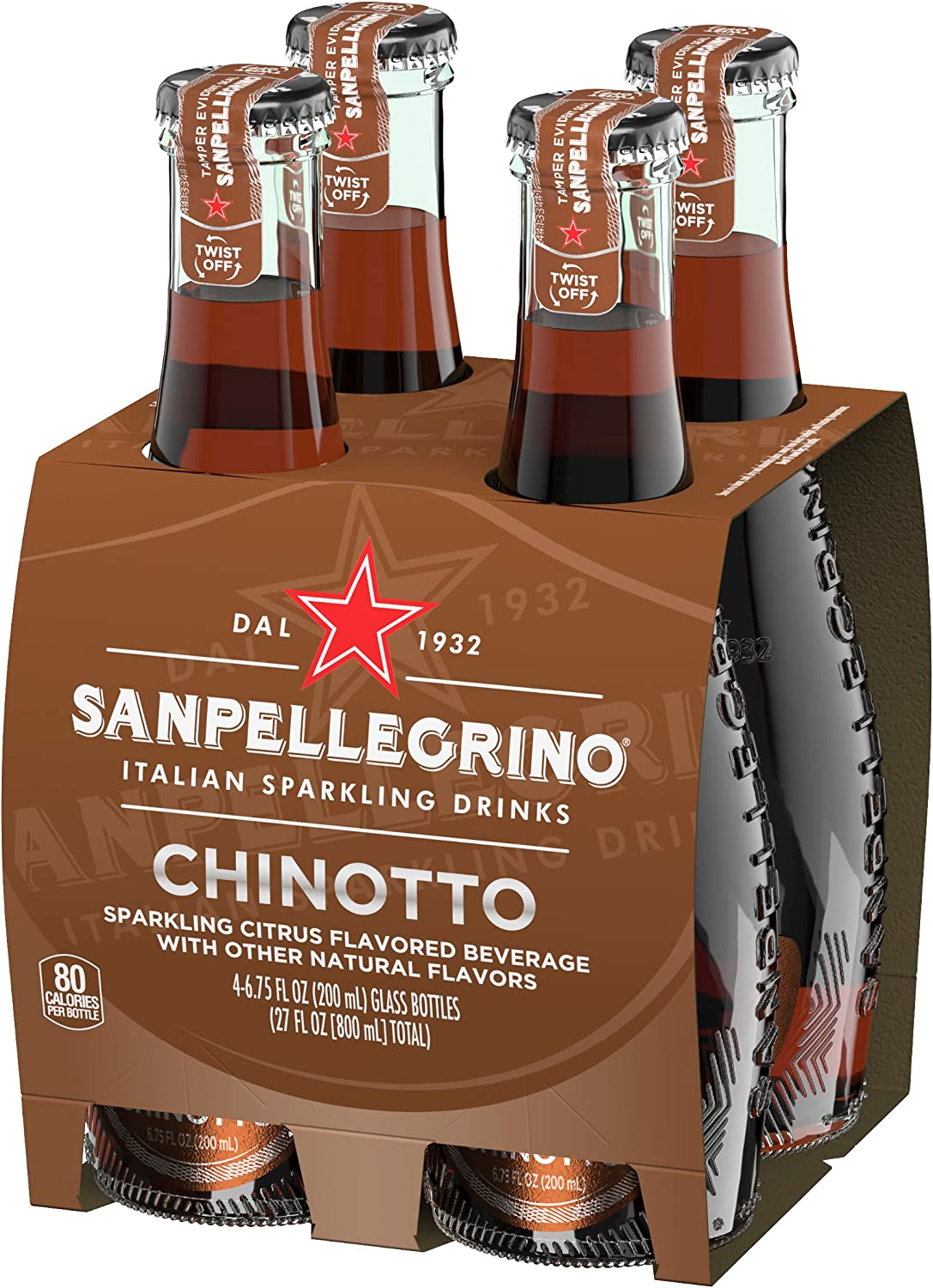 San Pellegrino Italian Sparkling Drinks Chinotto 6 X 4-Packs, 24 X 200 G image number 1