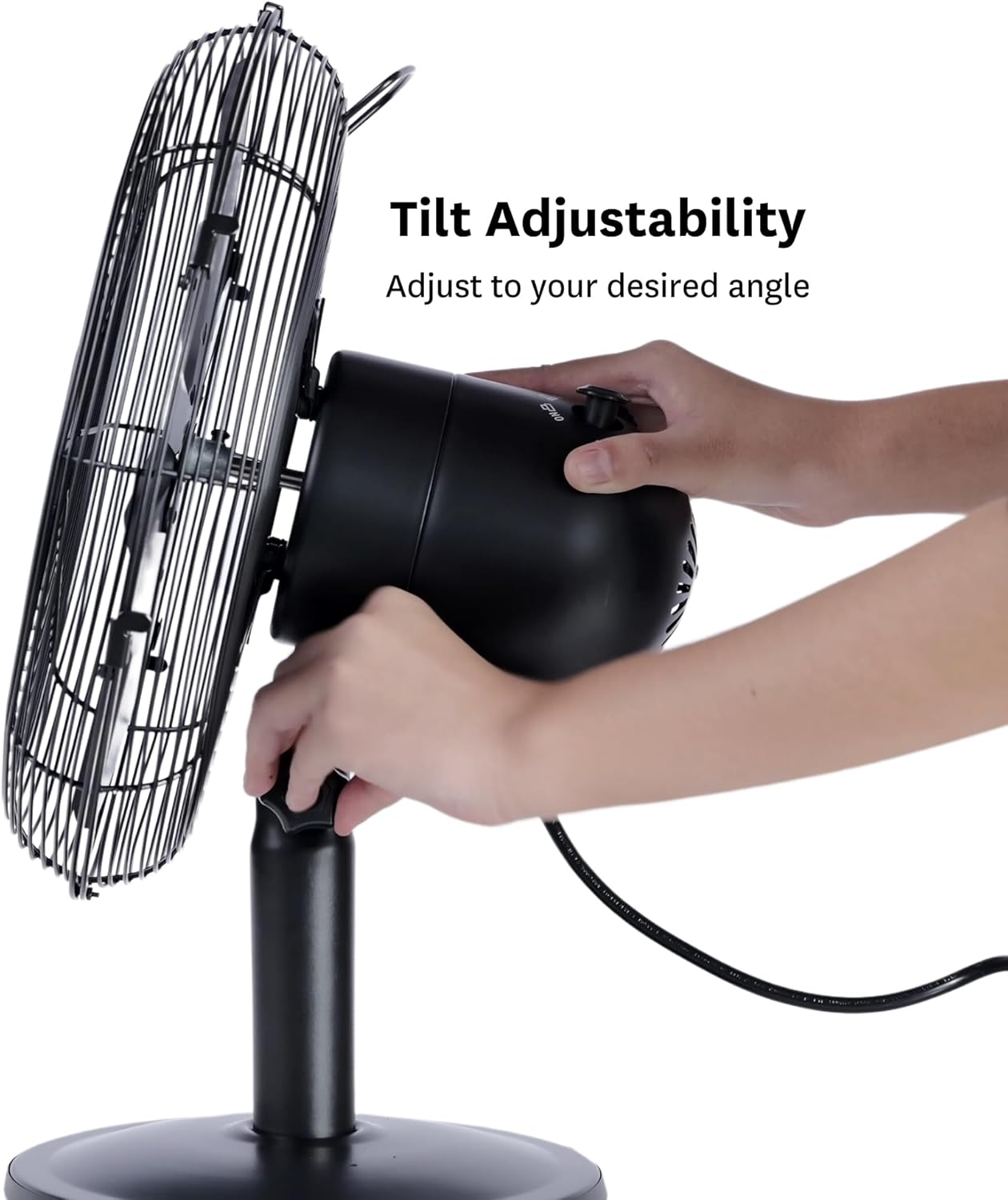 Goldair 30Cm Metal Desk Fan with 3 Speed Settings, Tilt-Adjustable, Matte Black image number 1
