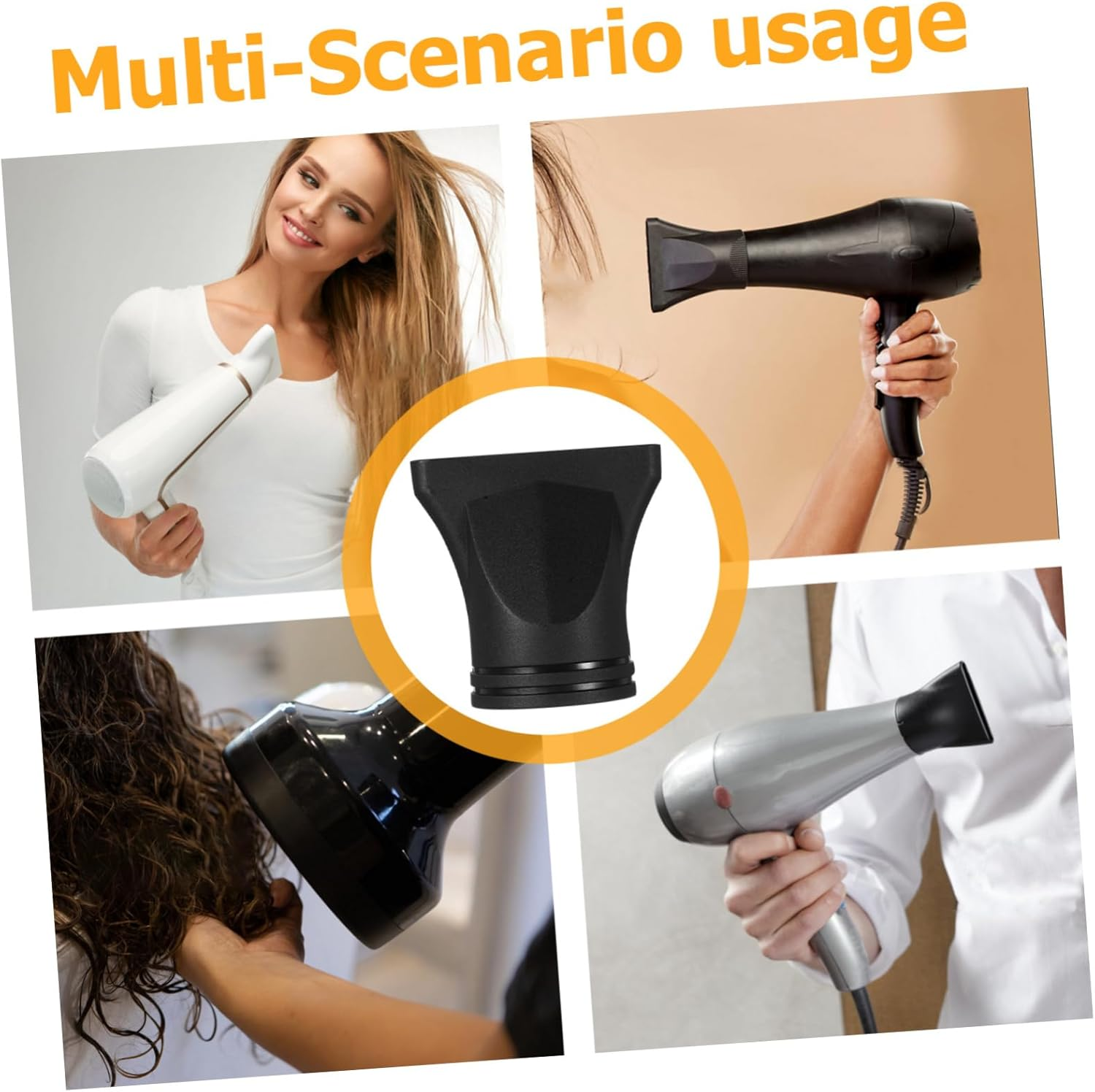 Hair Dryer Nozzle Attachment 2Pcs 4.5Cm Narrow Concentrator Blow Dryer Diffuser for Salon Styling and Curly Hair Hairdressing Tools image number 1