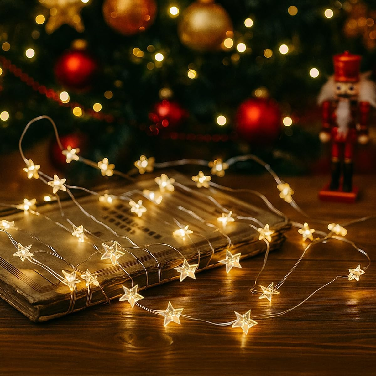 Theapro 2 PCS Twinkle Star String Lights 3 M/30 LED Christmas Battery Operated Fairy Light Waterproof for Bedroom Festival Party Indoor Outdoor Decorations (Warm White) image number 6