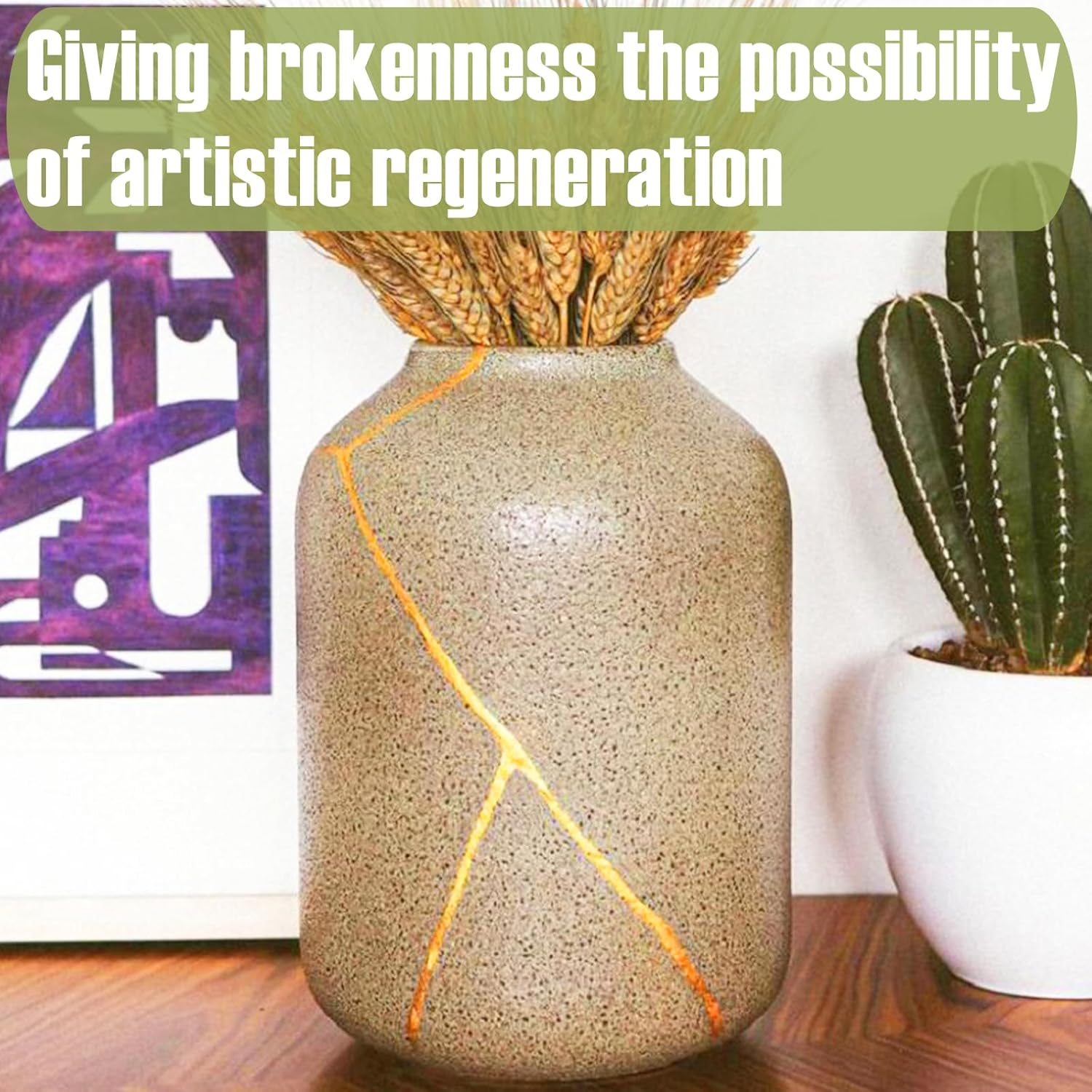 Kintsugi Repair Kit Gold，Kintsugi Repair Kit Food Safety Quickly Repair Your Precious and Meaningful Pottery，Japanese Gold Repair Kit Can Be Used to Repair Ceramics, Glass, Pottery image number 3