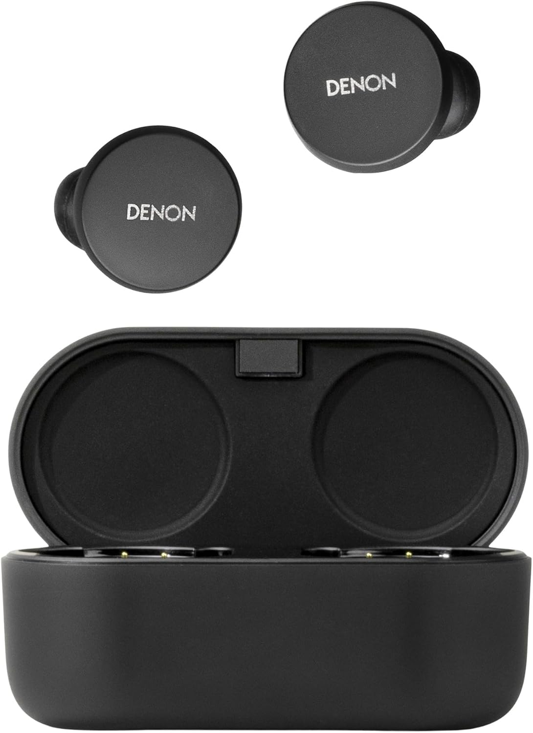 Denon Perl True Wireless Earbuds, Noise Cancelling Earphones, Water-Resistant, Built-In Microphones, Long Battery Life, Black