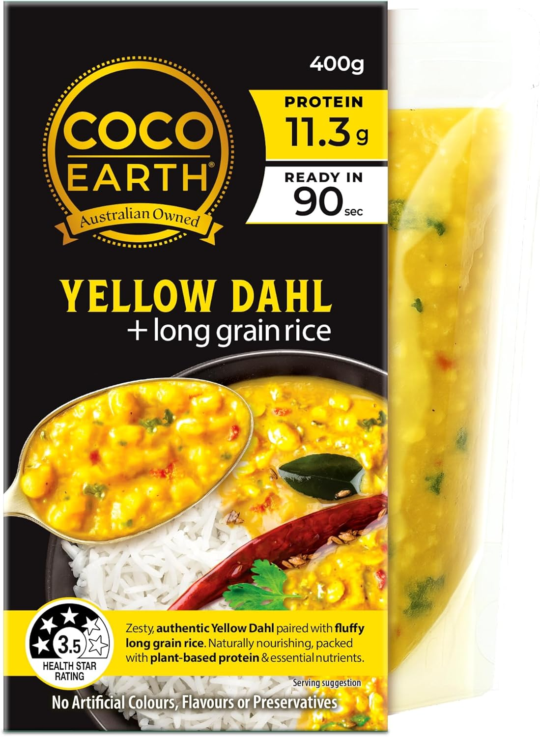 Coco Earth Yellow Dahl & Rice, 400 G
